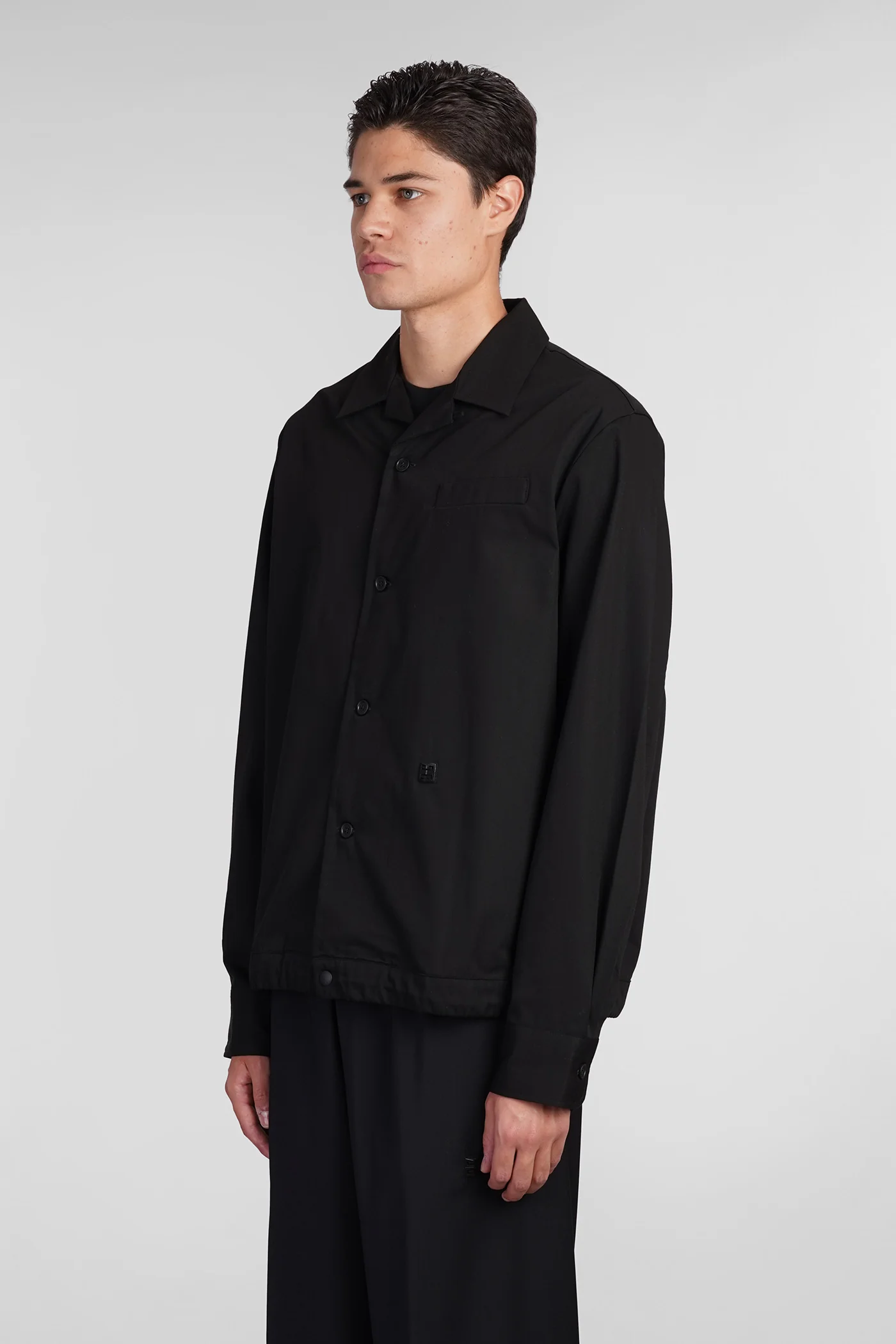 Shirt in black cotton - Image 4