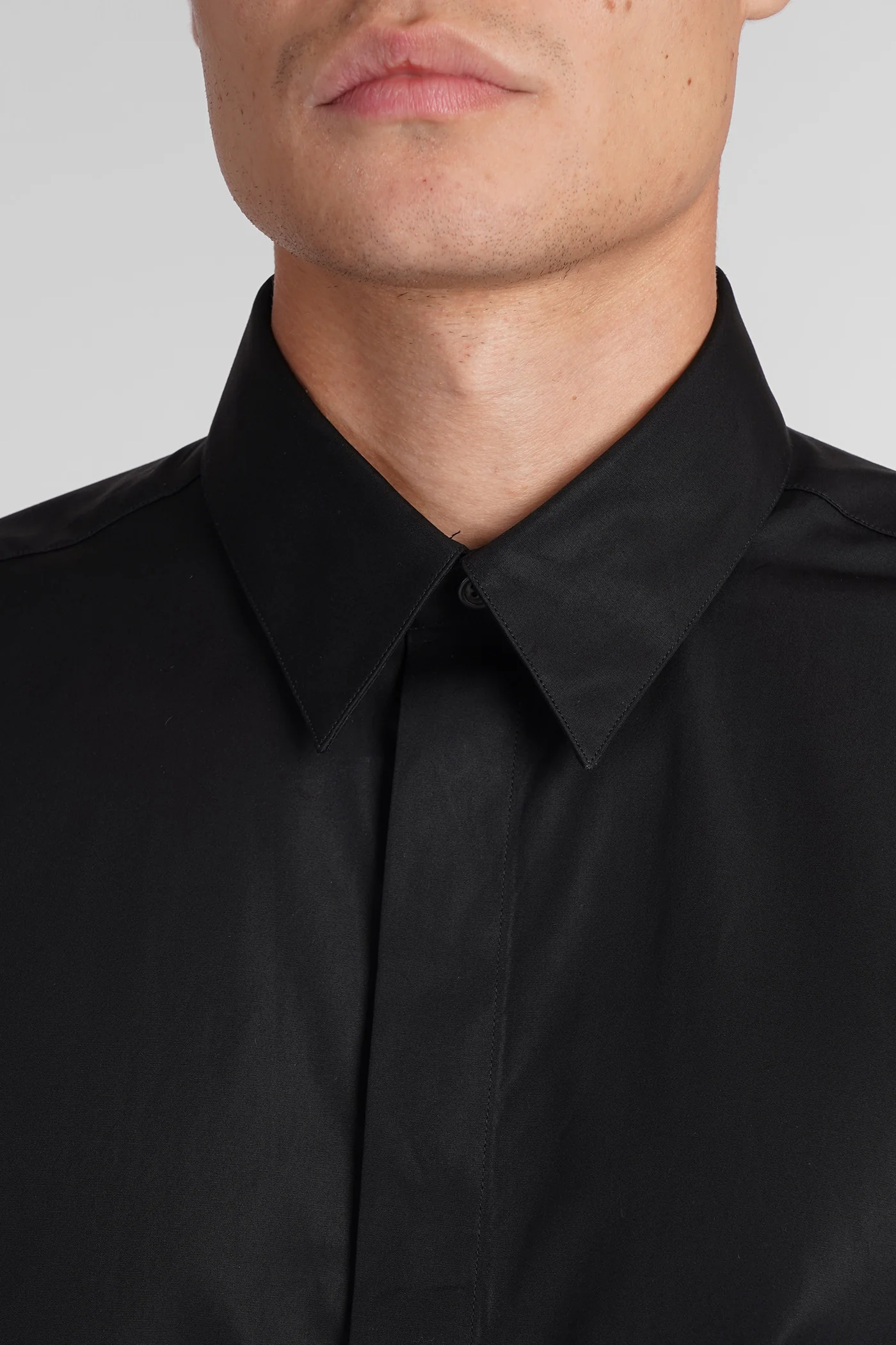 Shirt in black cotton - Image 5