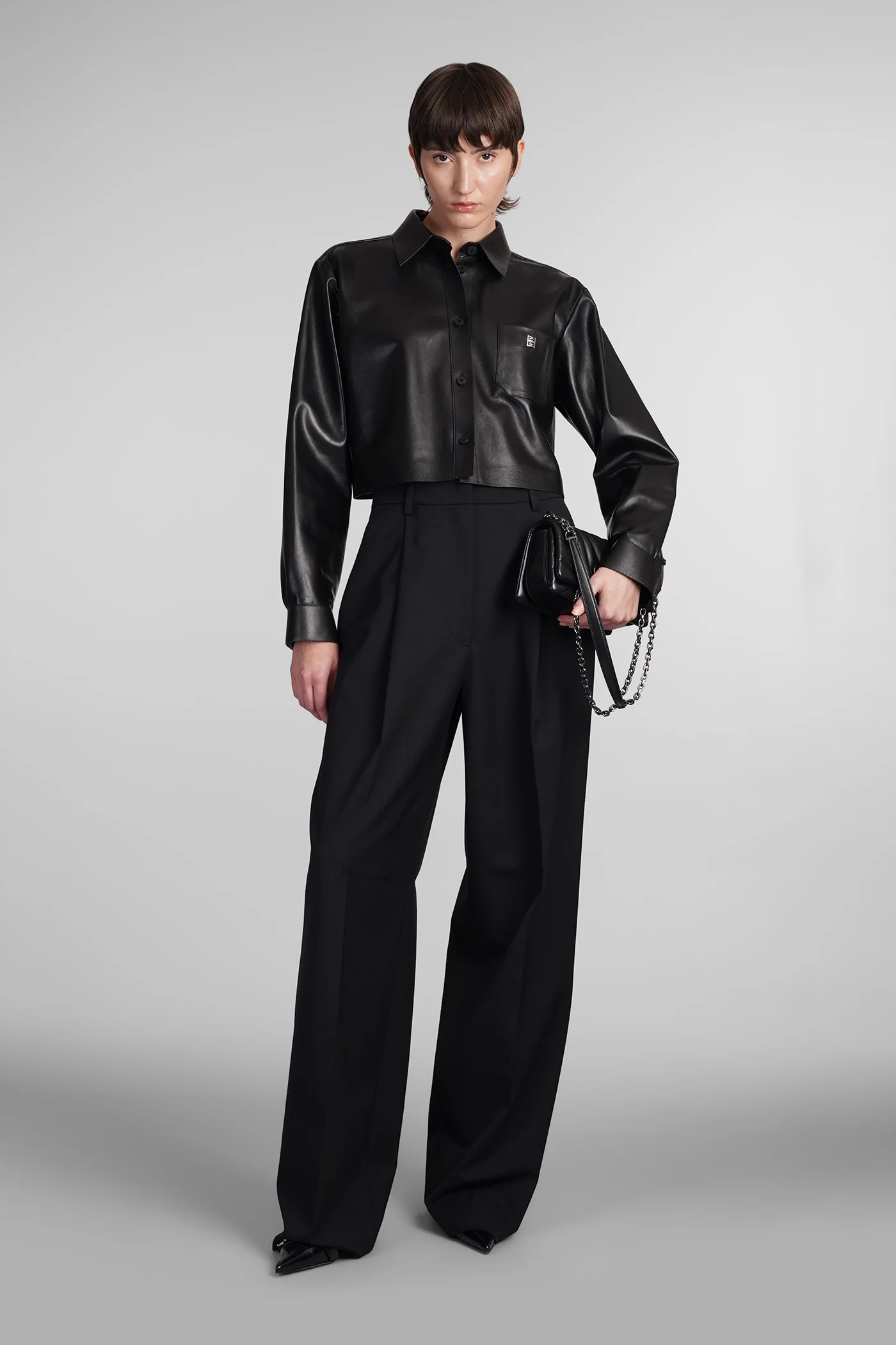 Shirt in black leather - Image 2