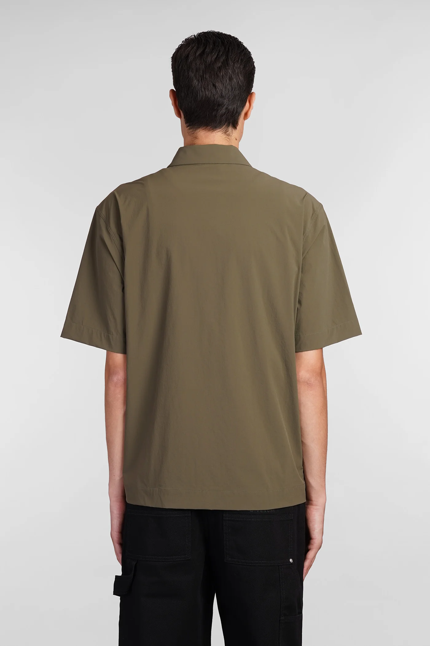 Shirt in green polyamide - Image 3
