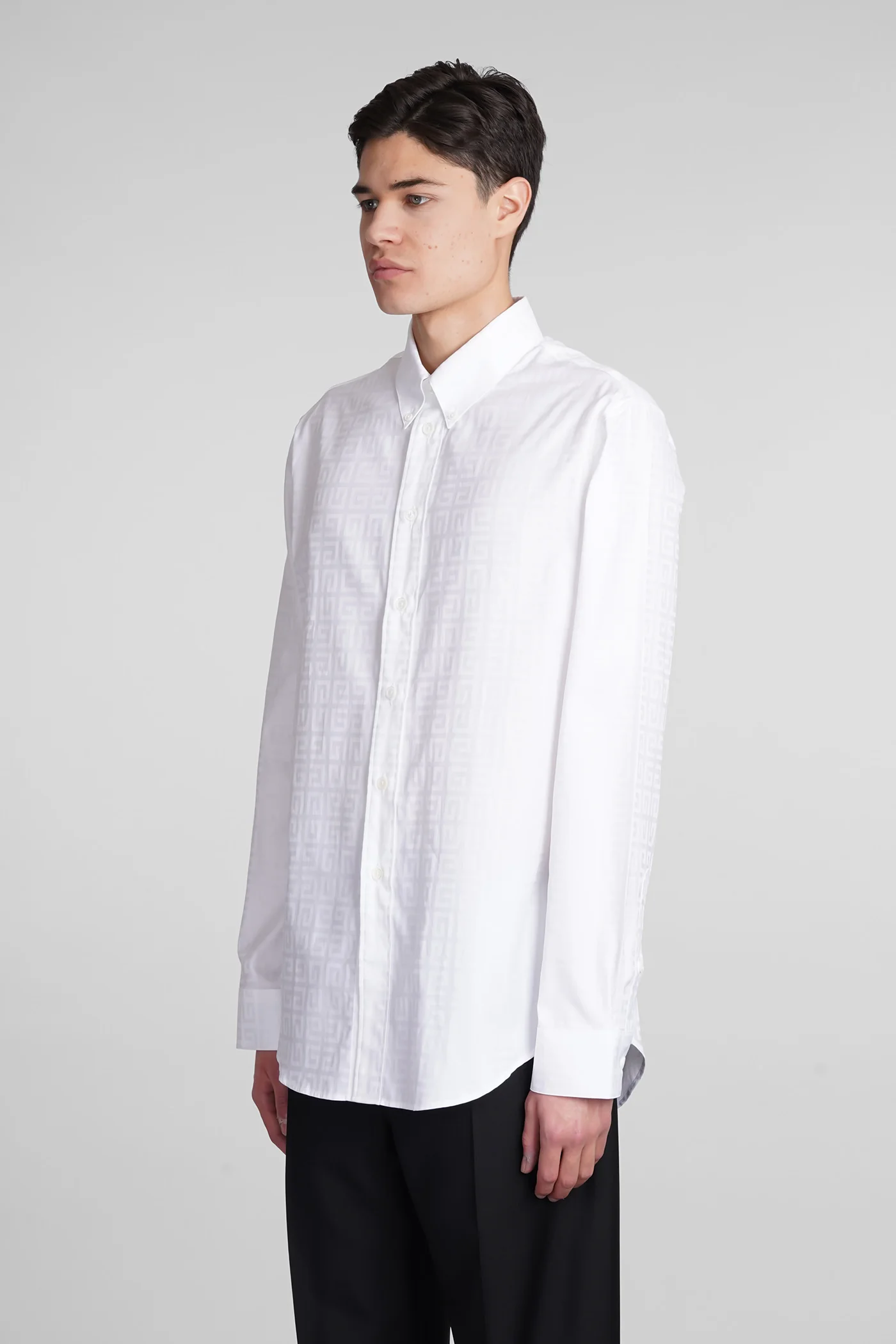 Shirt in white cotton - Image 4