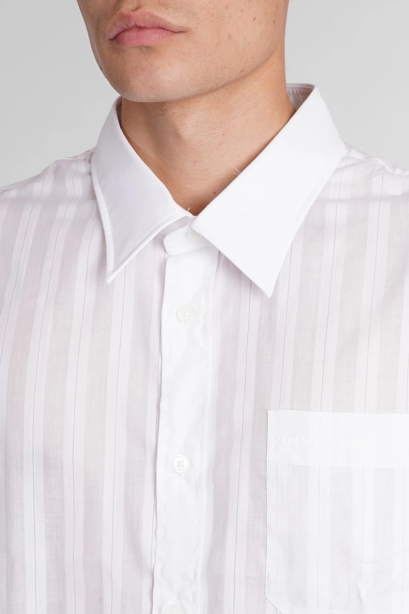 Shirt in white cotton - Image 5