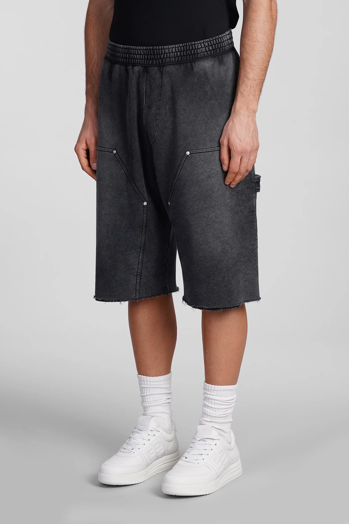 Shorts in black cotton - Image 4