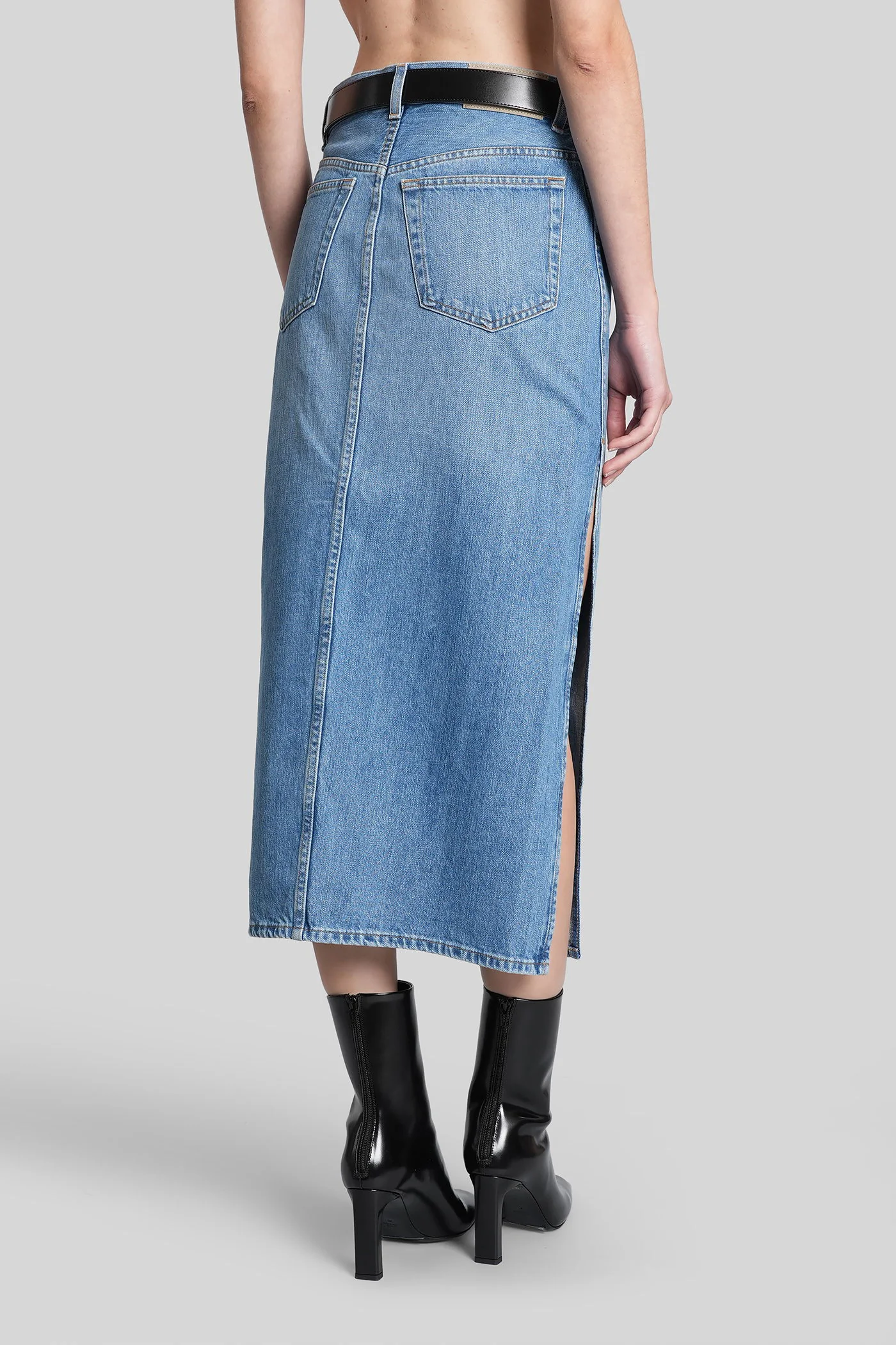 Skirt in blue cotton - Image 3