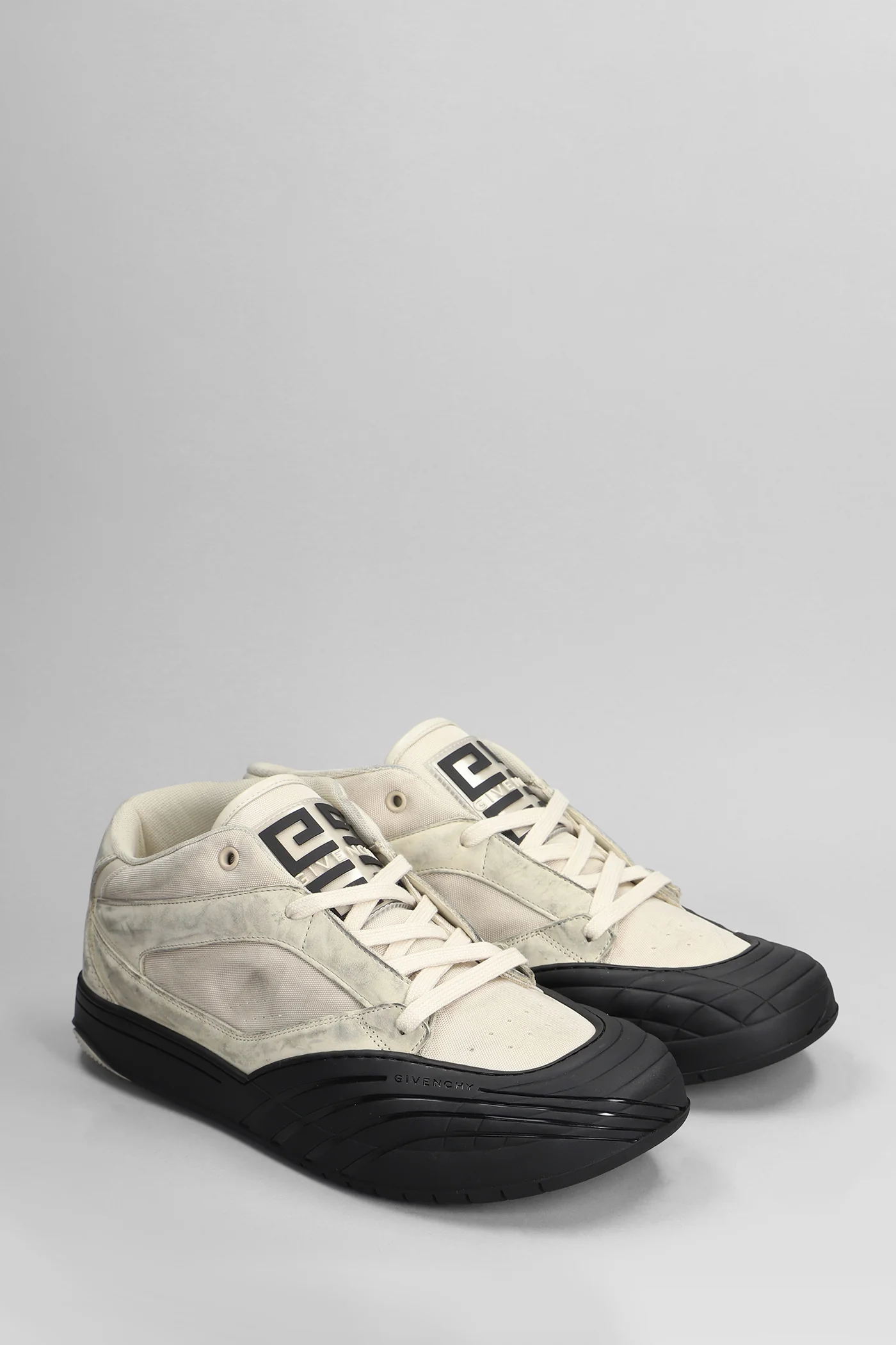 Sneakers in beige leather - Image 37
