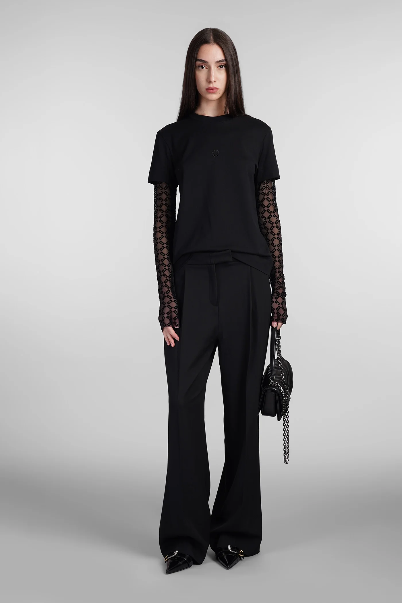 T-Shirt in black cotton - Image 2