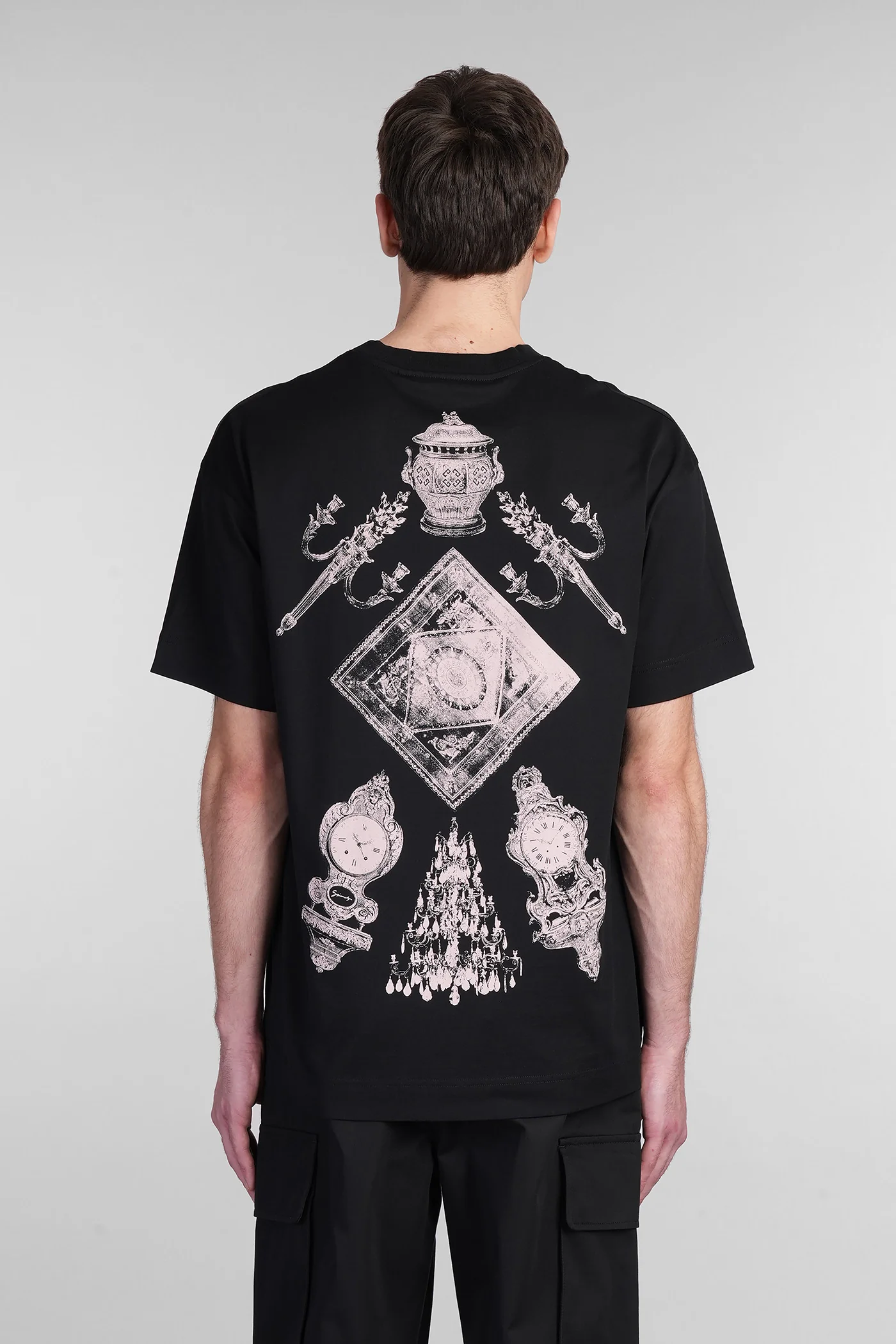 T-Shirt in black cotton - Image 3