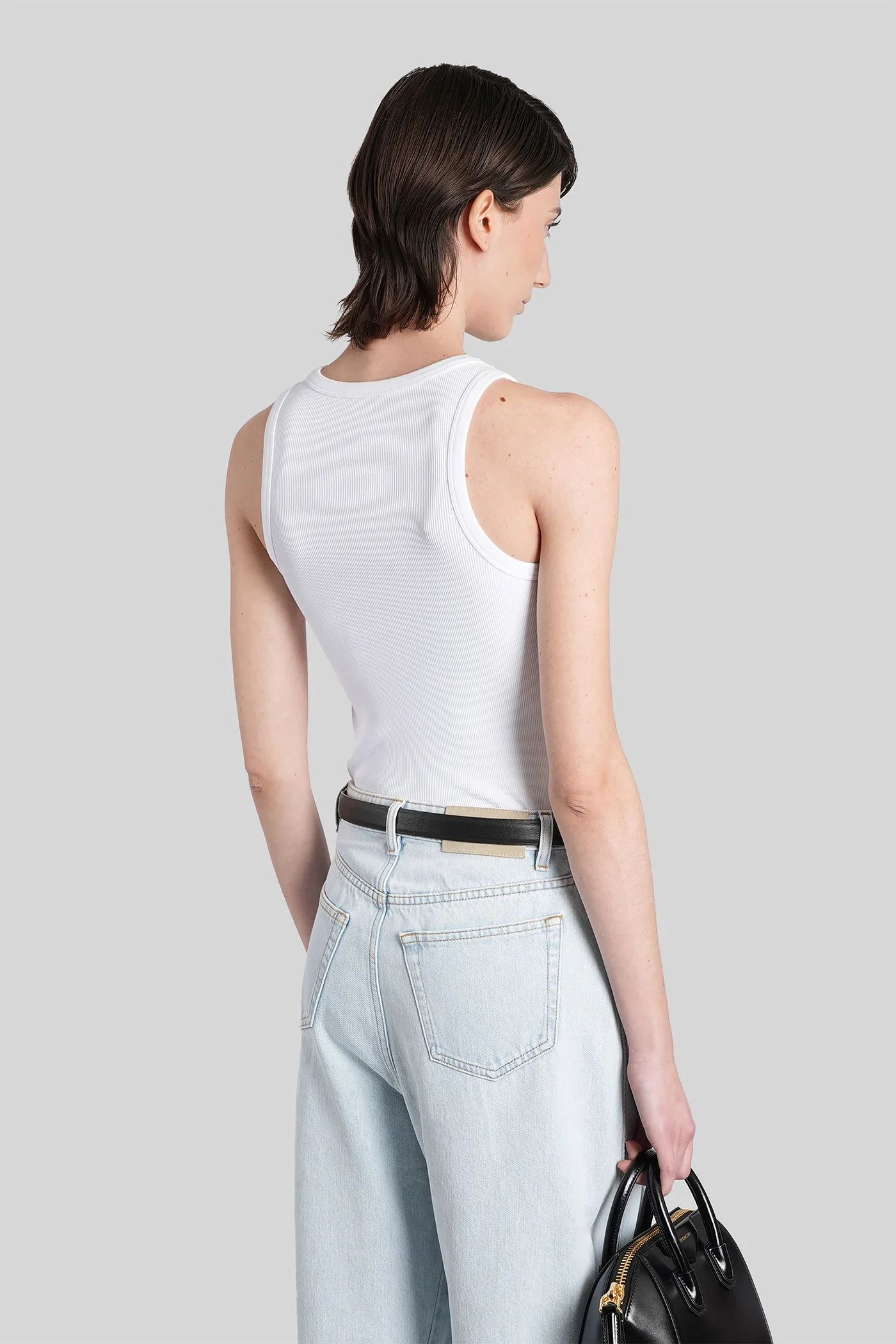 tank Top in white cotton - Image 3