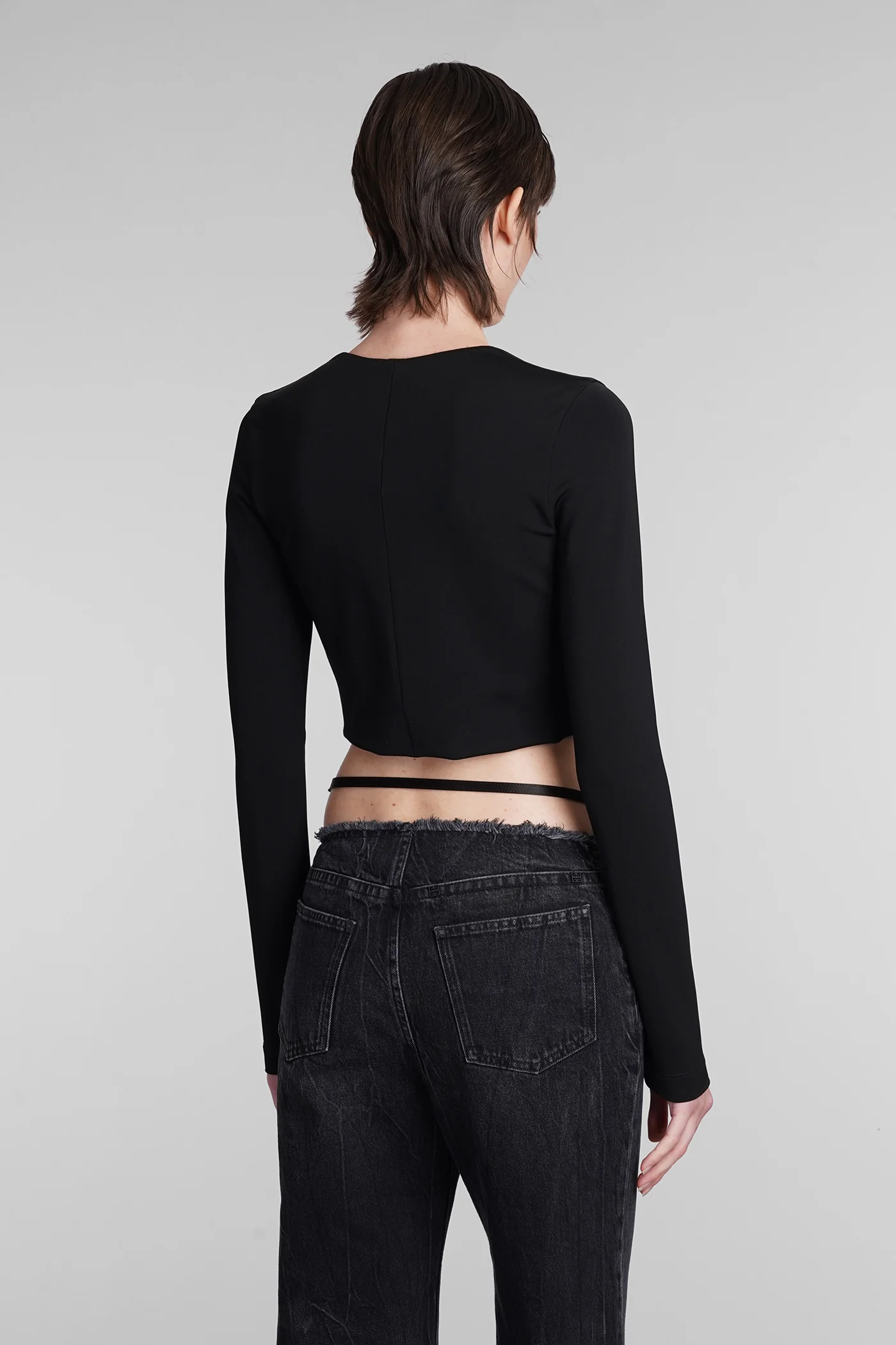 Topwear in black viscose - Image 3