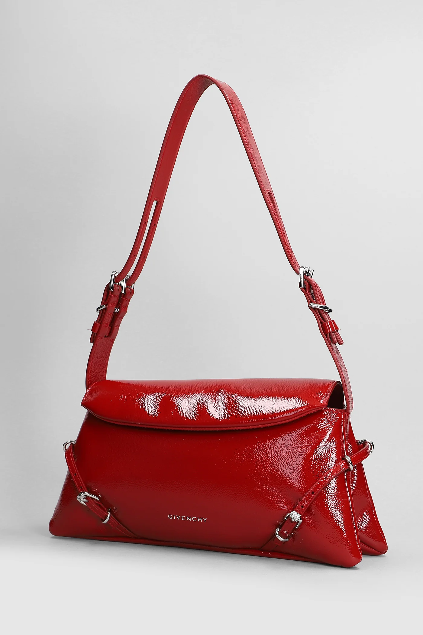 Voyou small Shoulder bag in red leather - Image 2