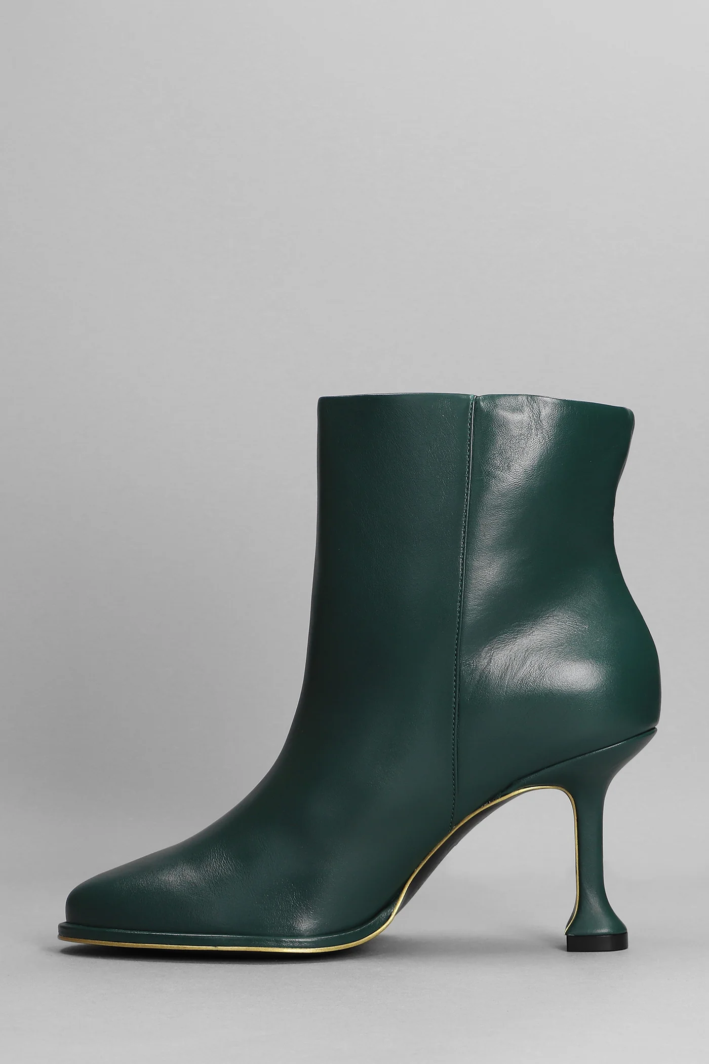 Gigica High heels Ankle boots in green leather - Image 3