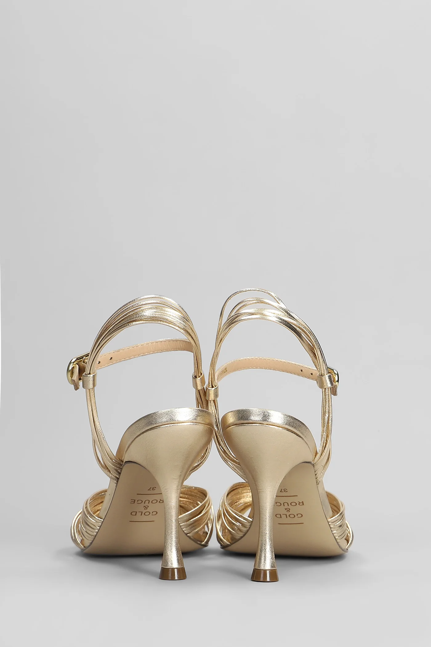 Viflu 2 Sandals in gold leather - Image 4