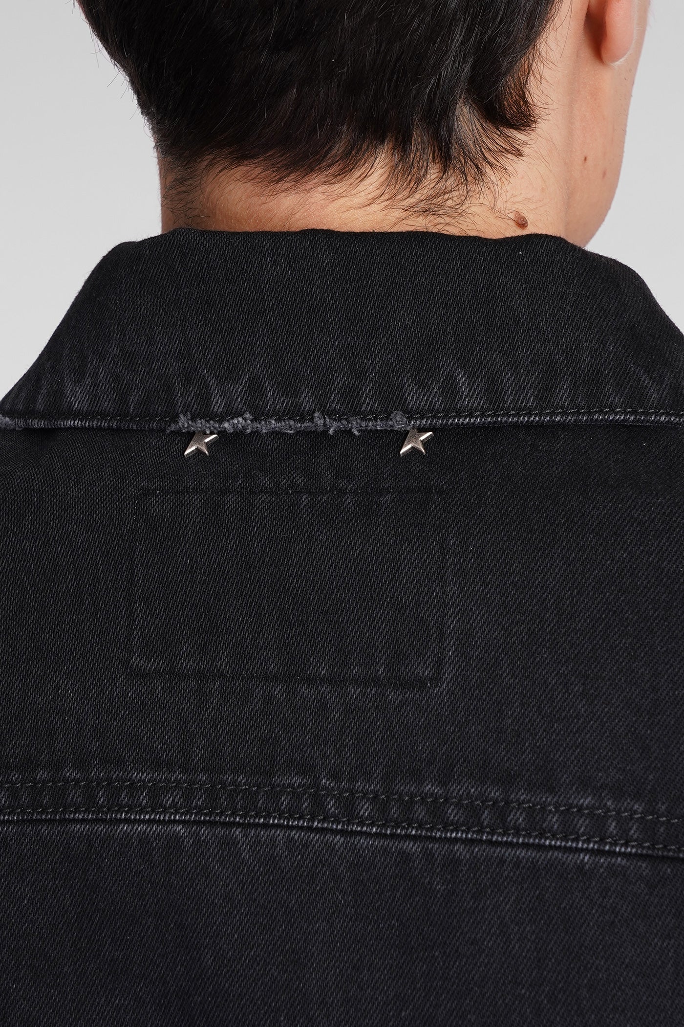 Agenore Denim Jackets in black denim - Image 5