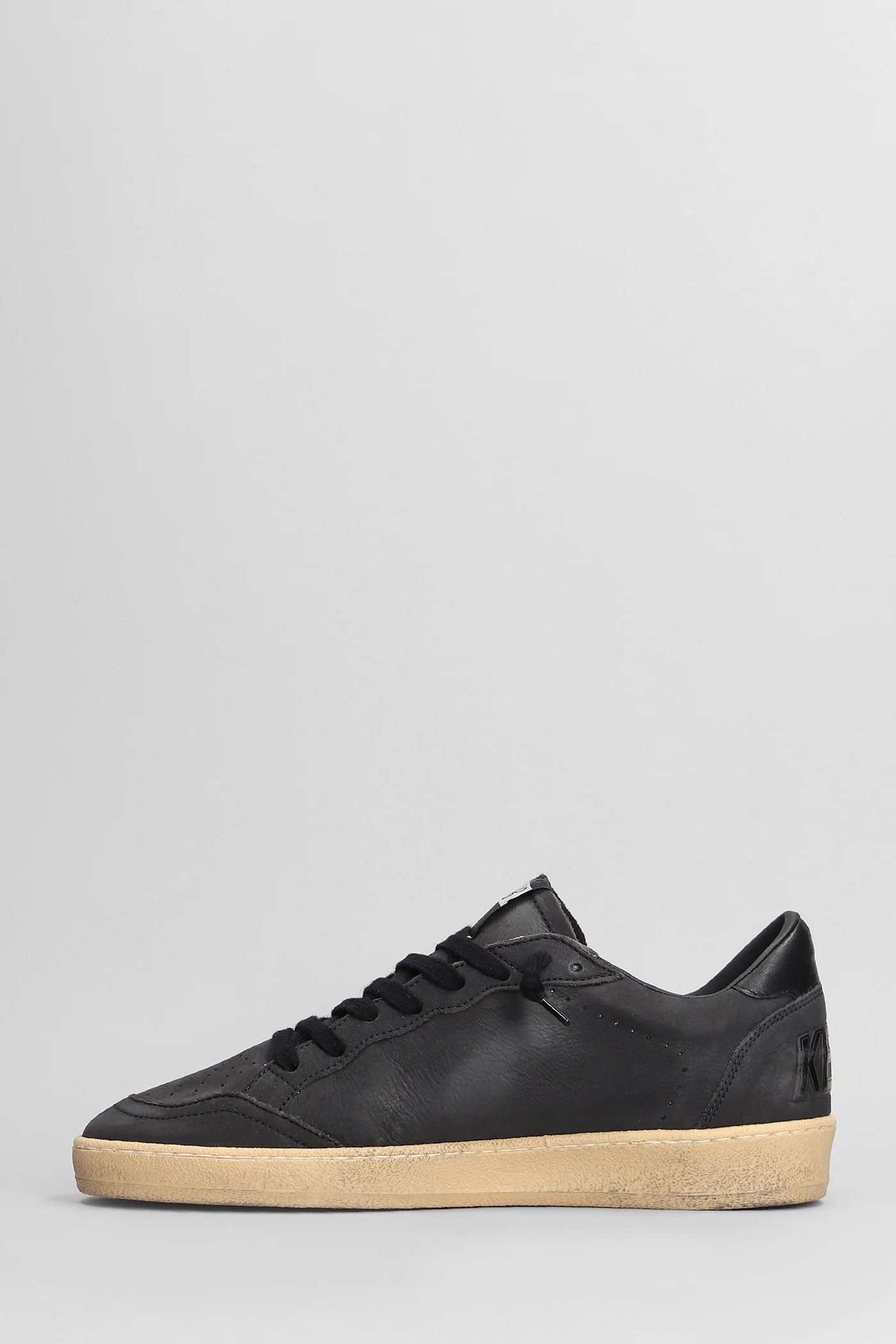 Ball Star Sneakers in black leather - Image 3