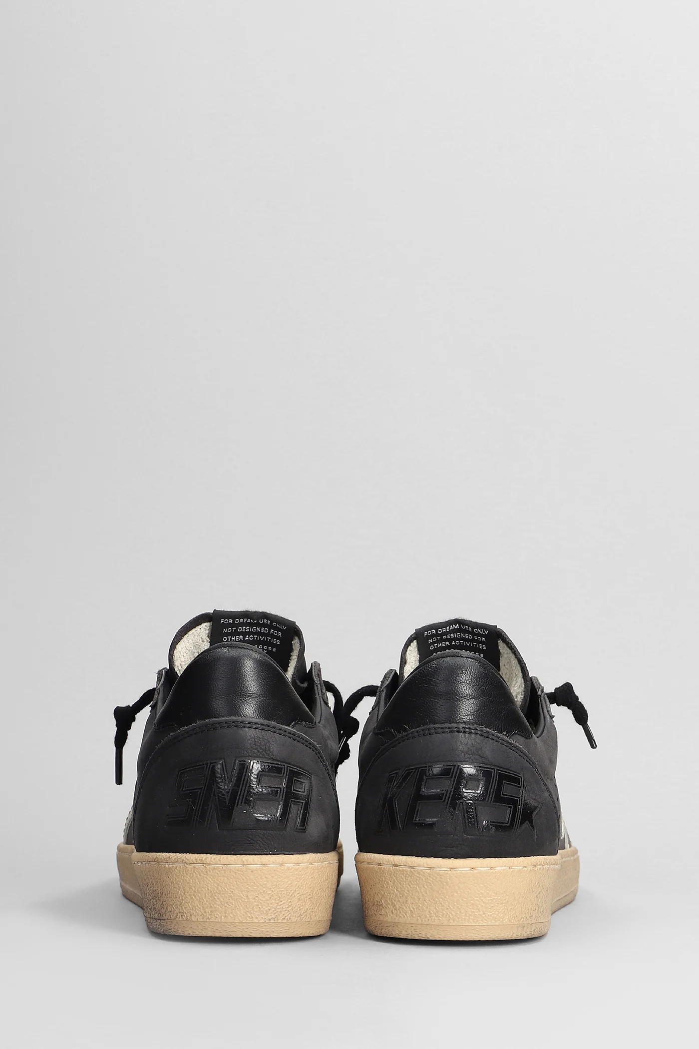 Ball Star Sneakers in black leather - Image 4