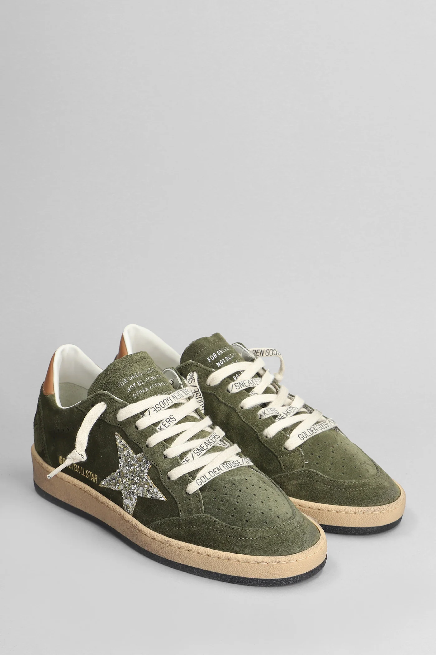 Ball Star Sneakers in green suede - Image 2