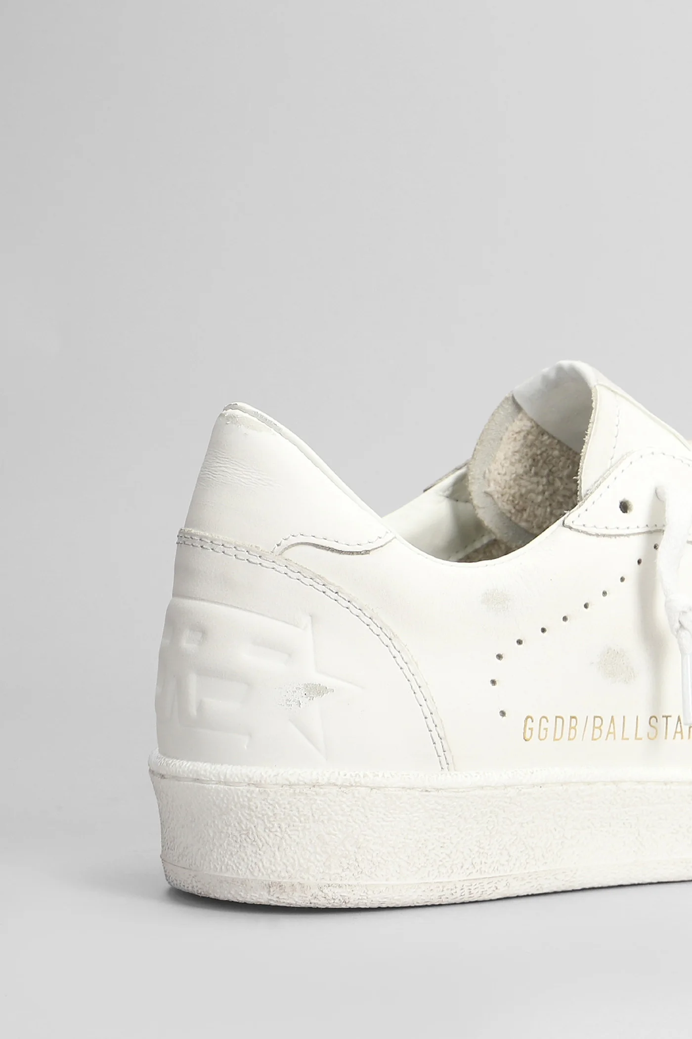Ball Star Sneakers in white leather - Image 5