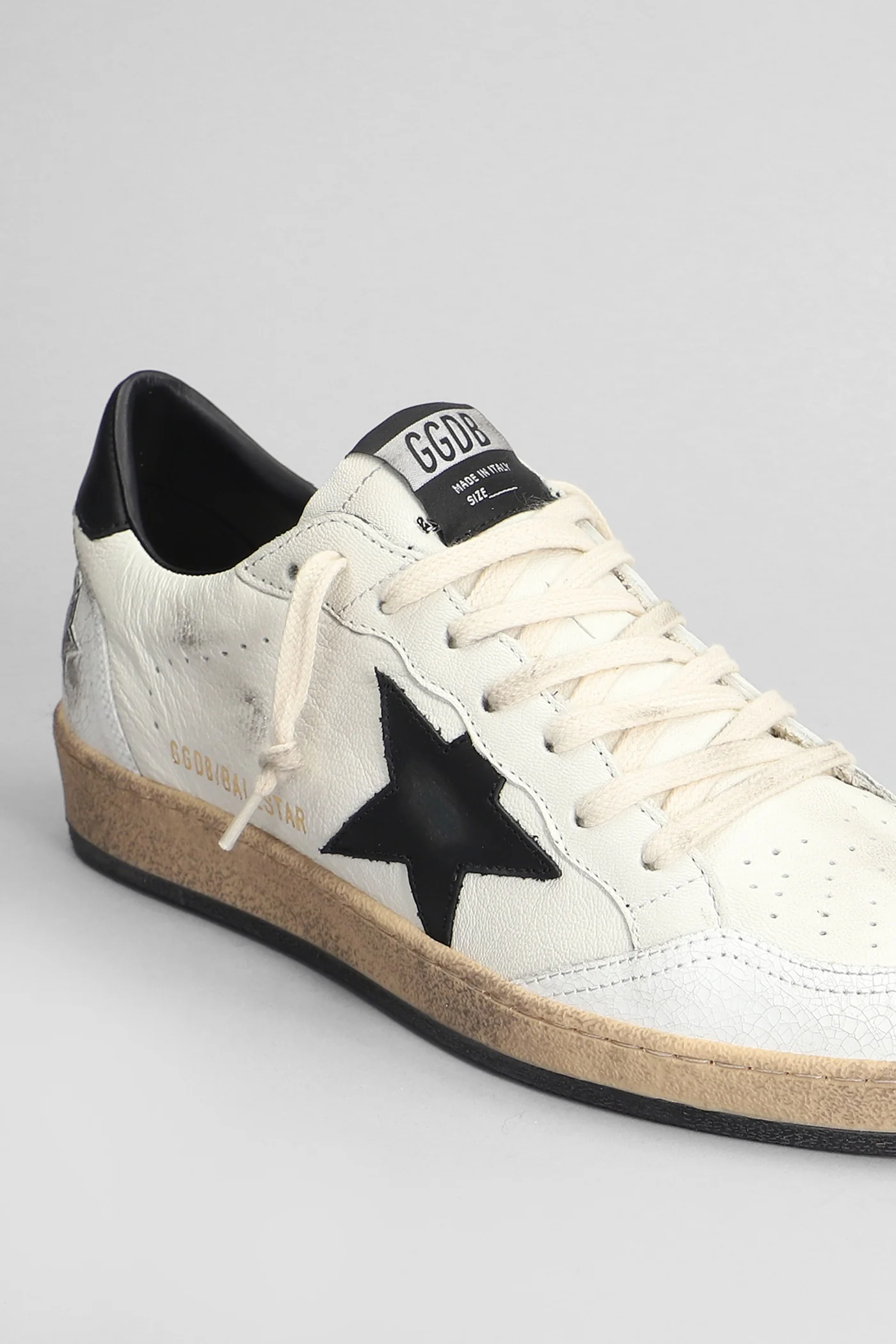 Ball Star Sneakers in white leather - Image 4