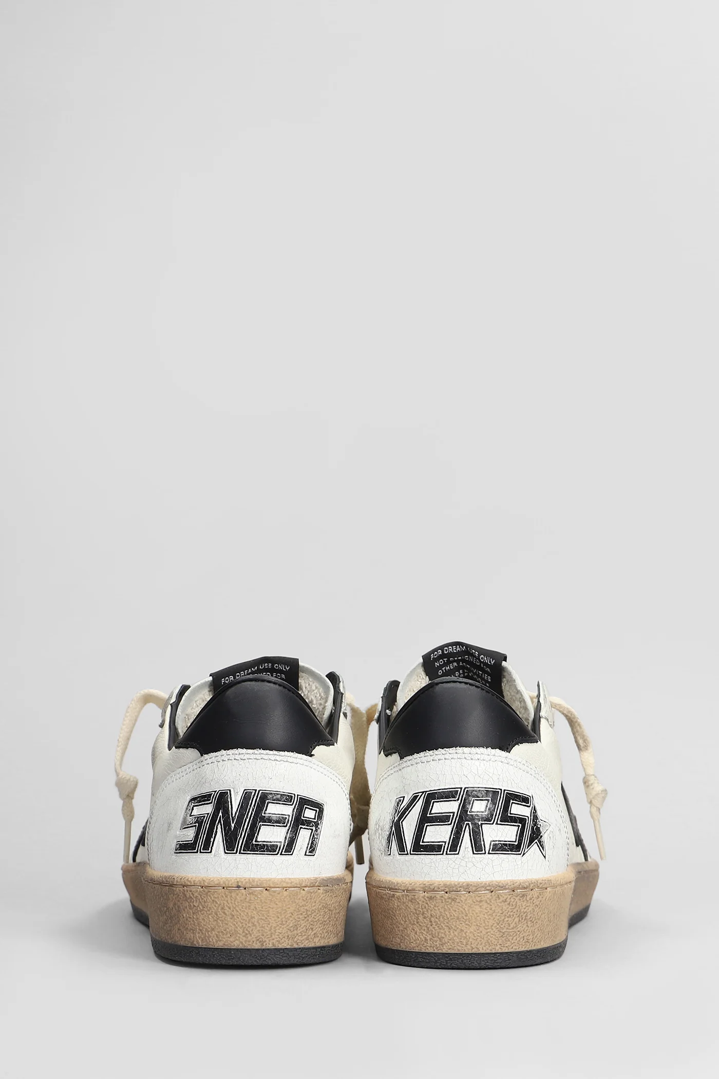 Ball Star Sneakers in white leather - Image 4