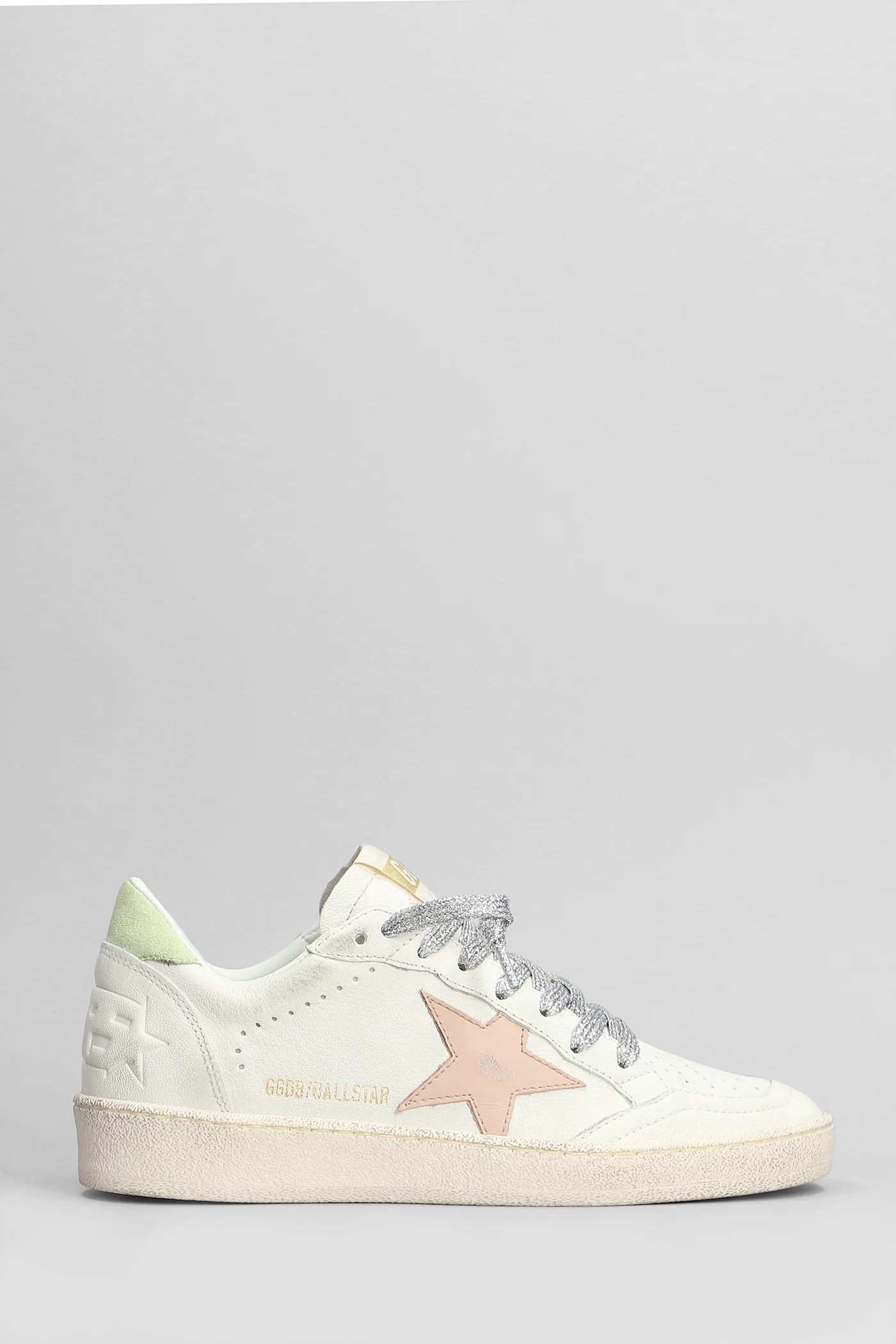 Ball Star Sneakers in white leather