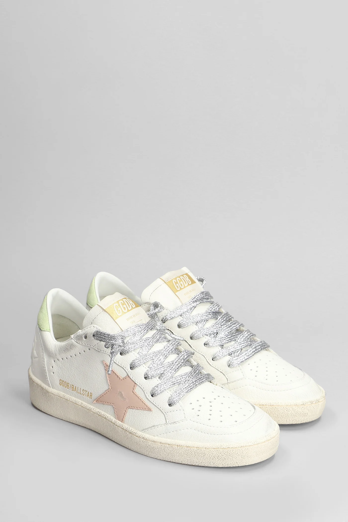 Ball Star Sneakers in white leather - Image 2