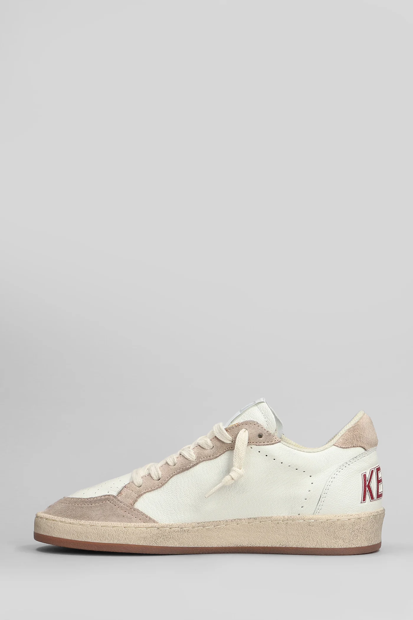 Ball Star Sneakers in white leather - Image 3