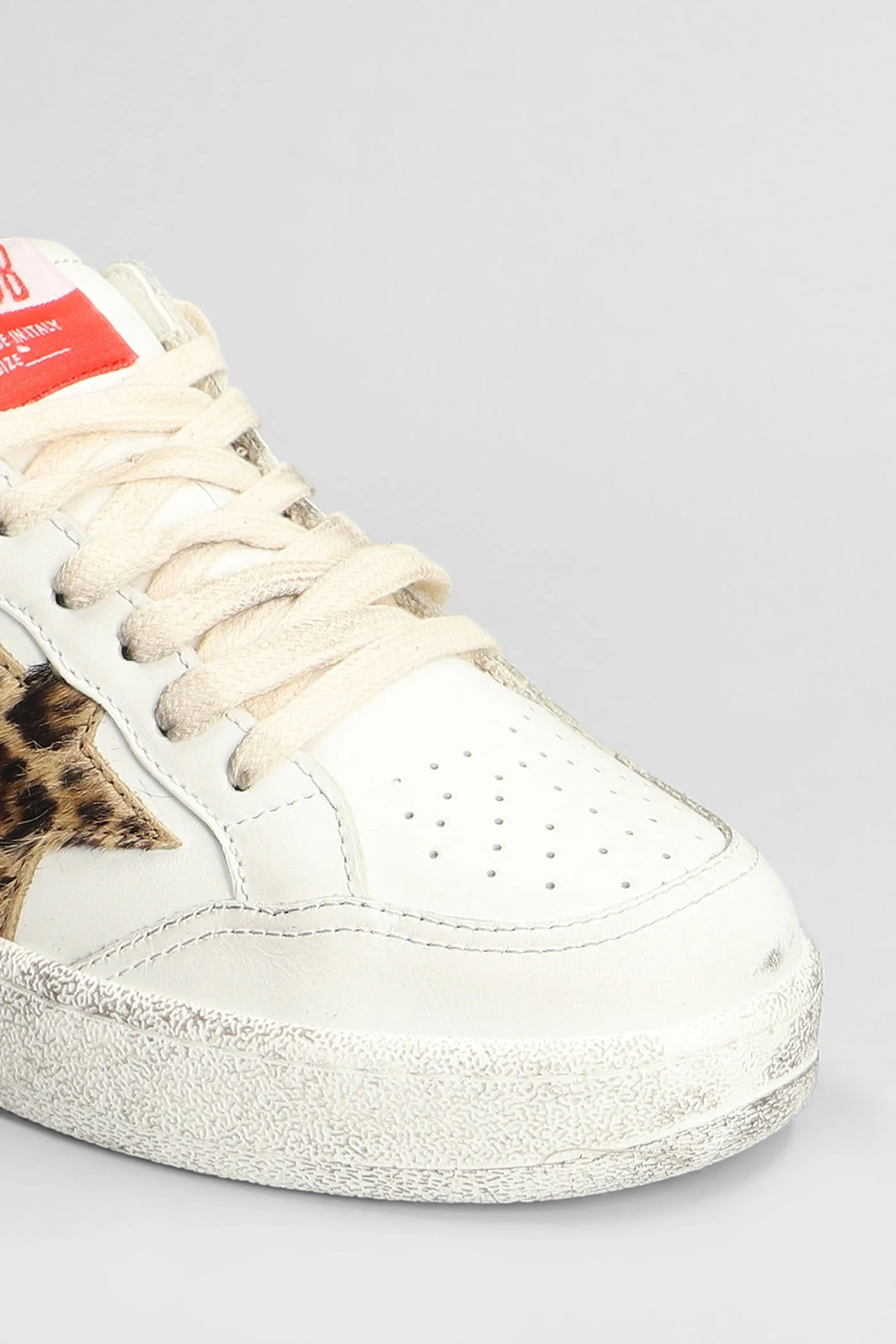Ball Star Sneakers in white leather - Image 5