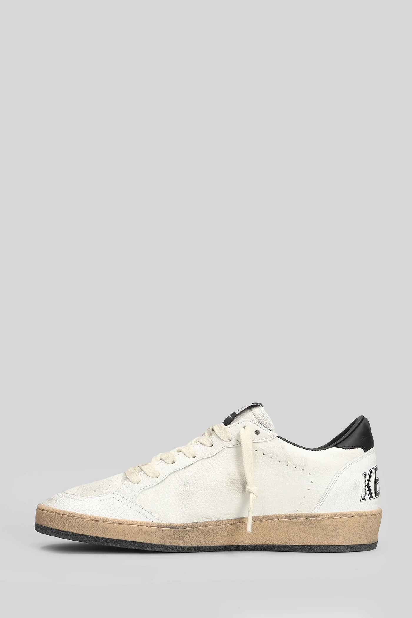 Ball Star Sneakers in white leather - Image 3