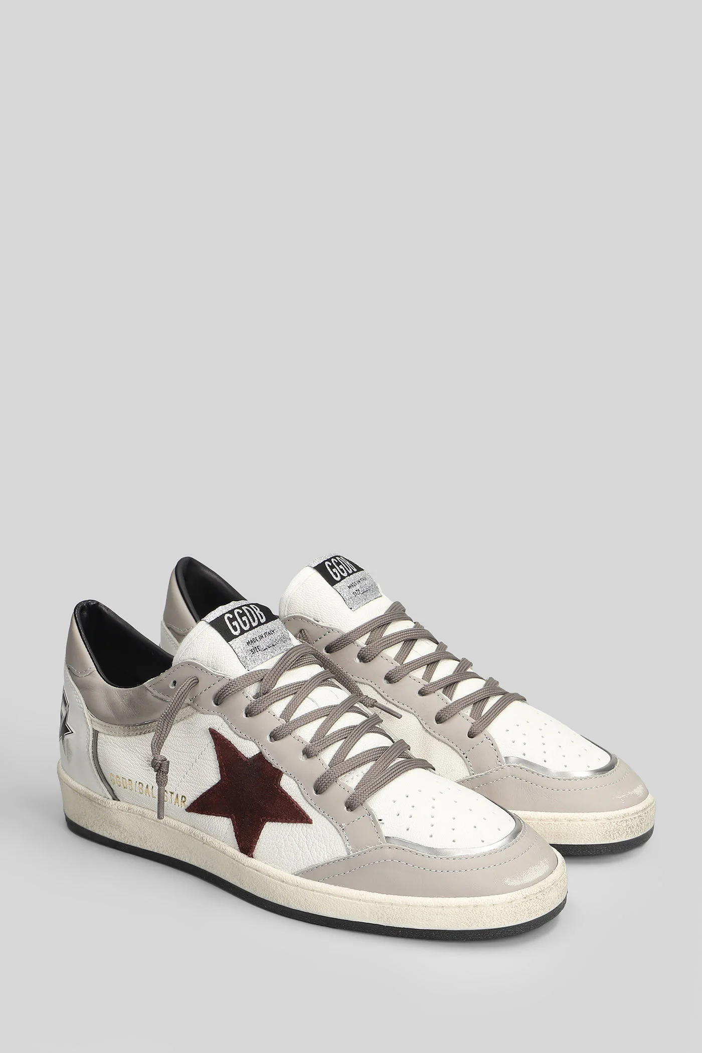 Ball Star Sneakers in white leather - Image 2