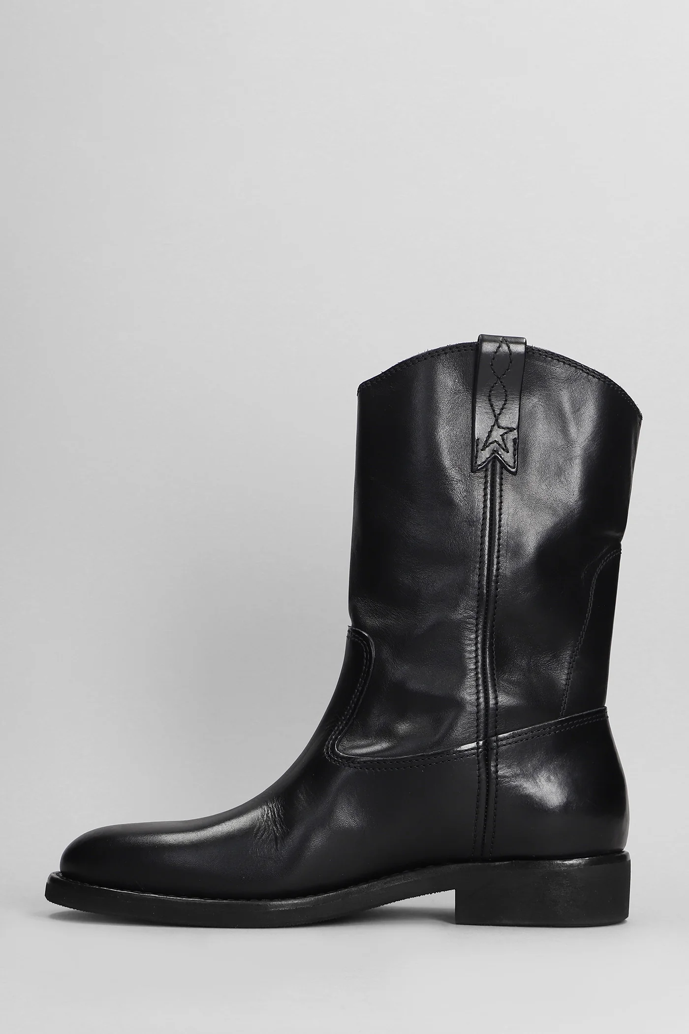 Biker Ankle boots in black leather - Image 3