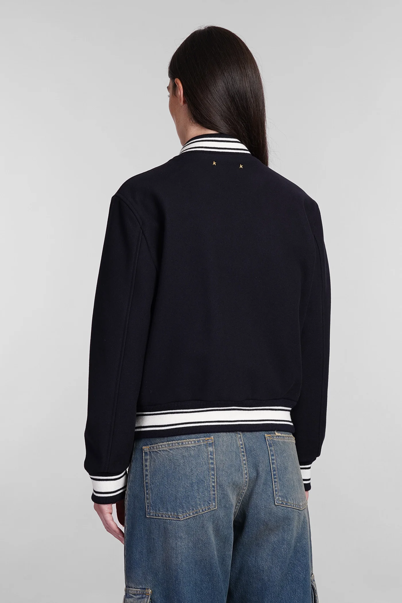 Bomber Jacket in blue wool - Image 3