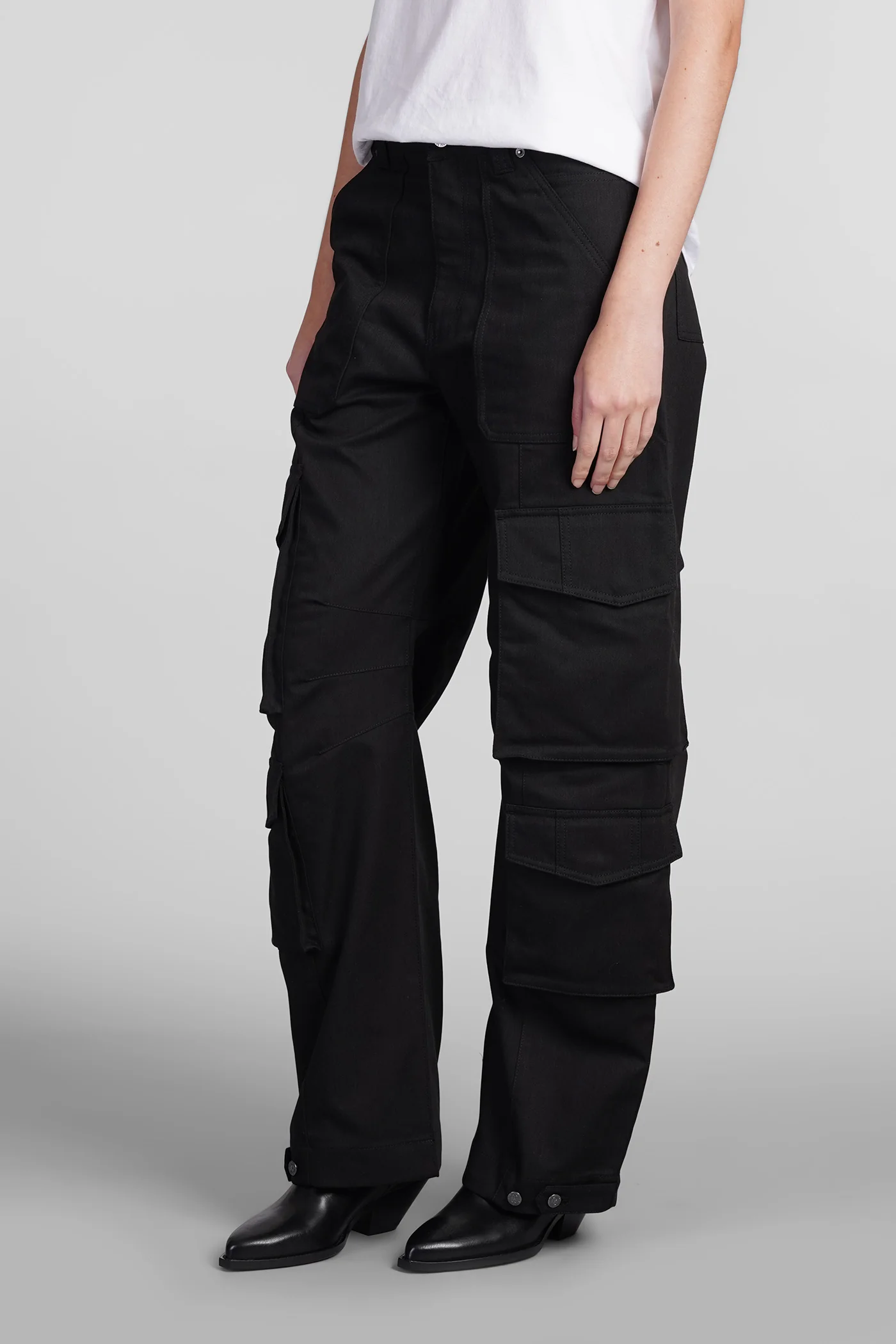 Cargo lisette Pants in black polyester - Image 4