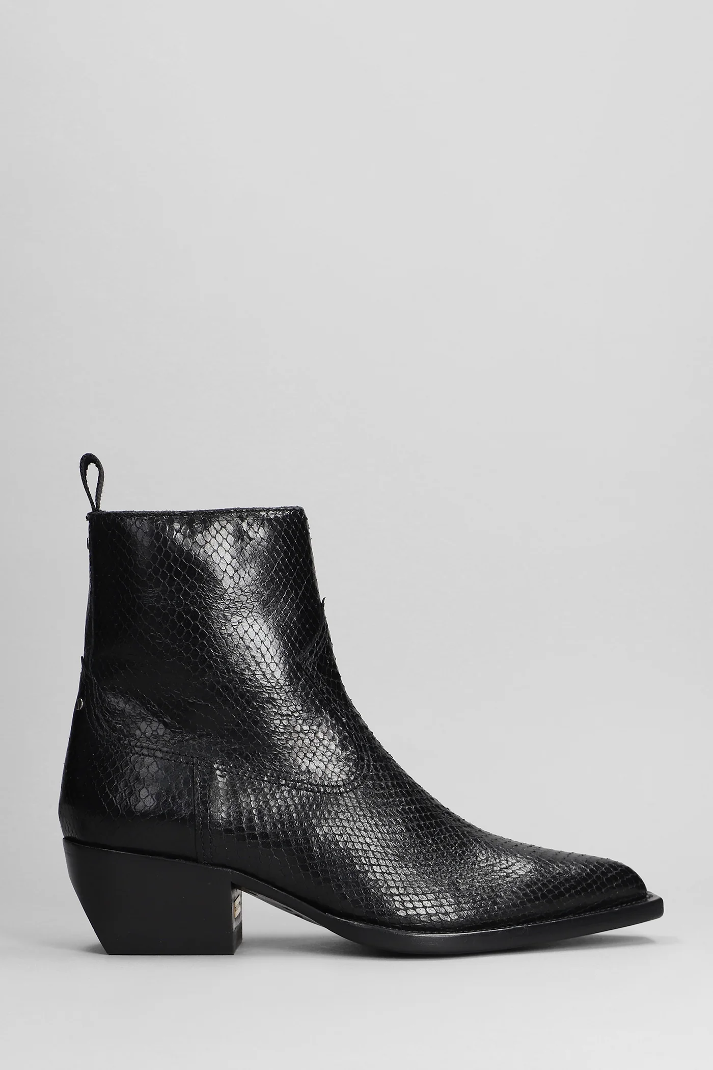 Debbie texan Ankle boots in black leather