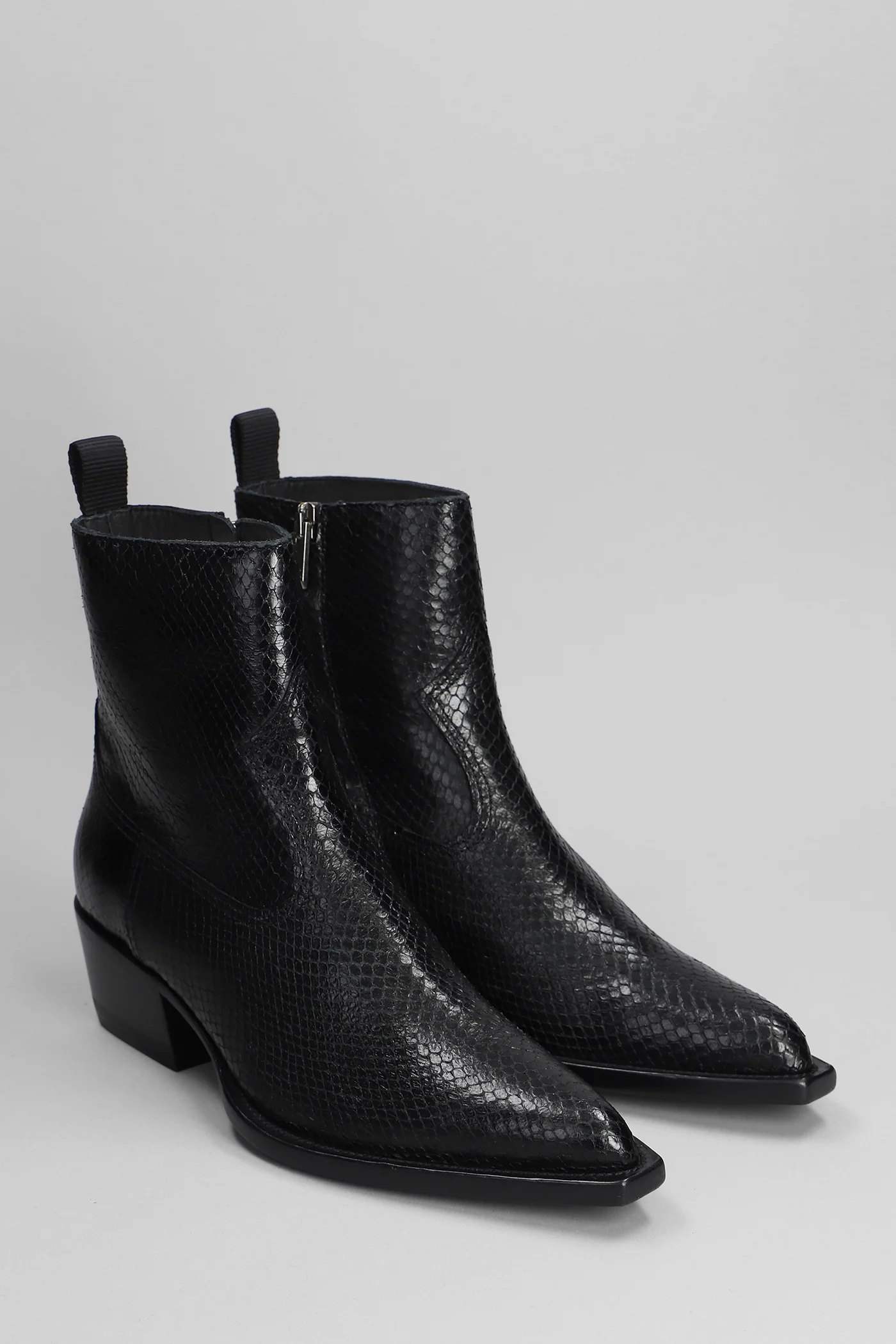Debbie texan Ankle boots in black leather - Image 2