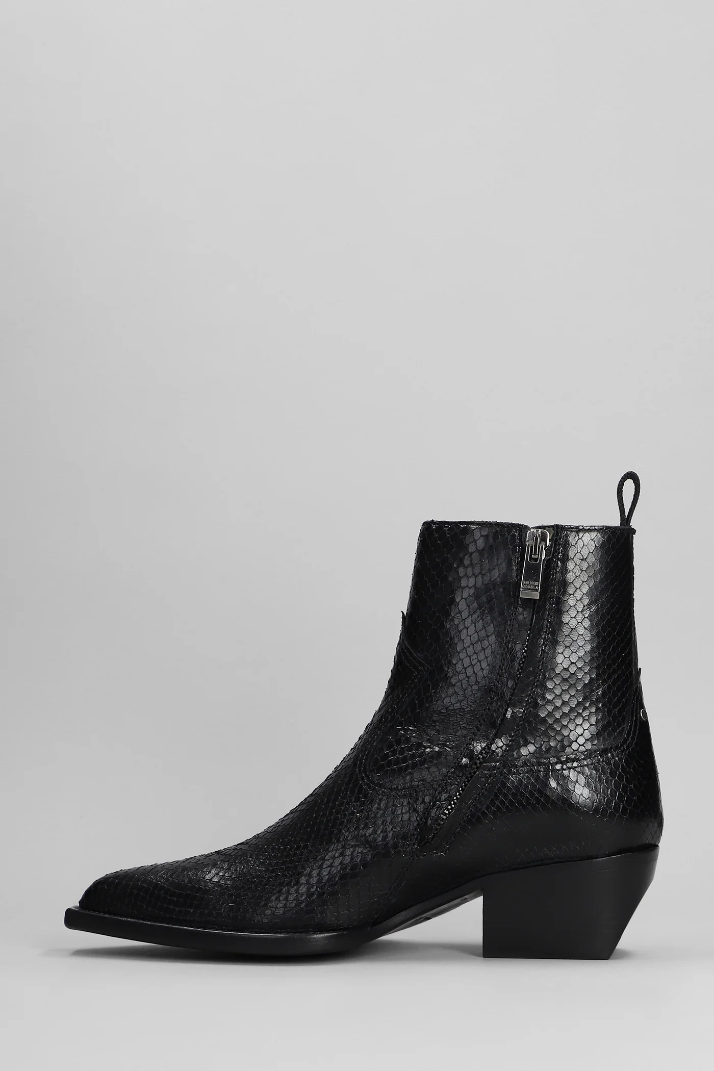 Debbie texan Ankle boots in black leather - Image 3