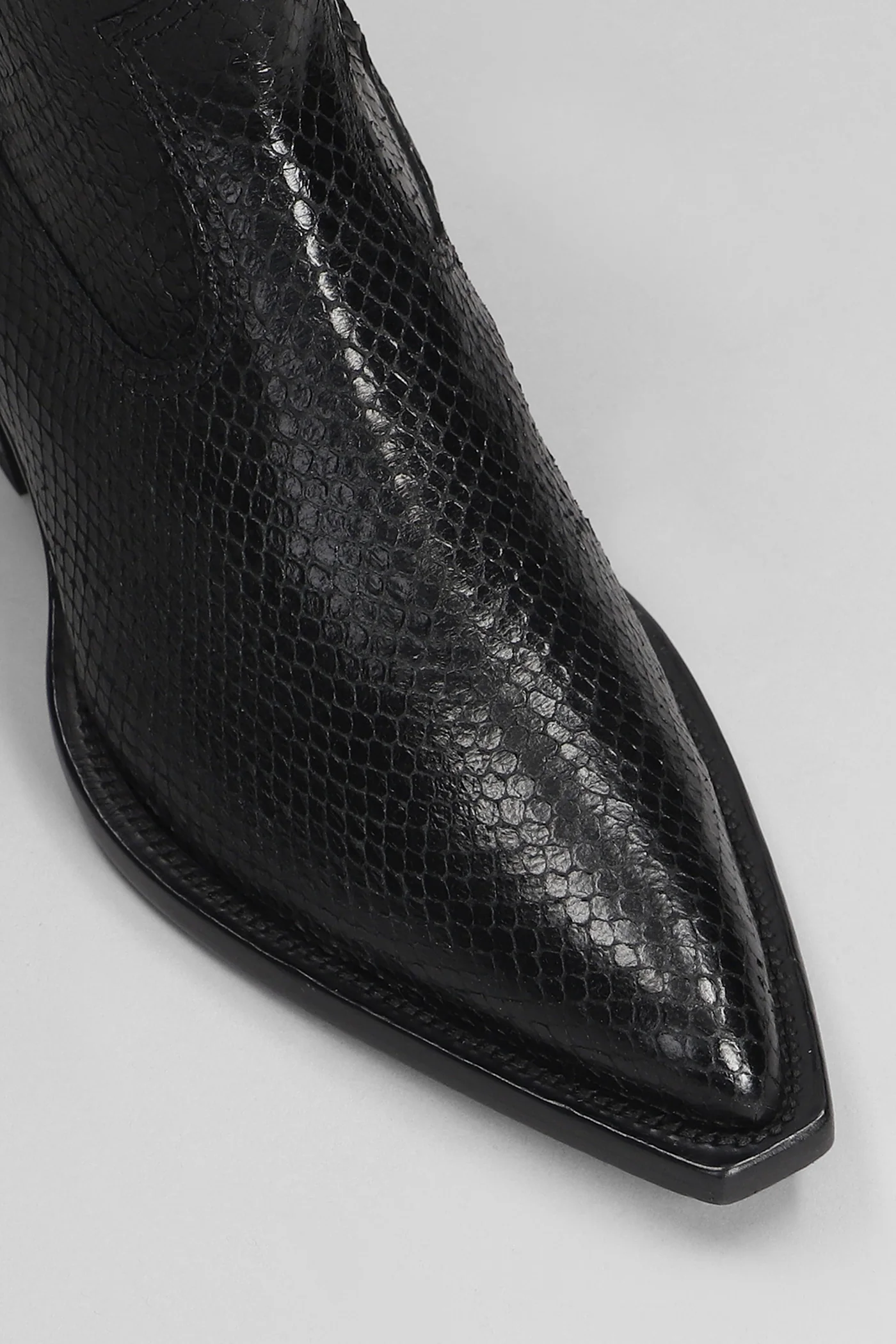Debbie texan Ankle boots in black leather - Image 5