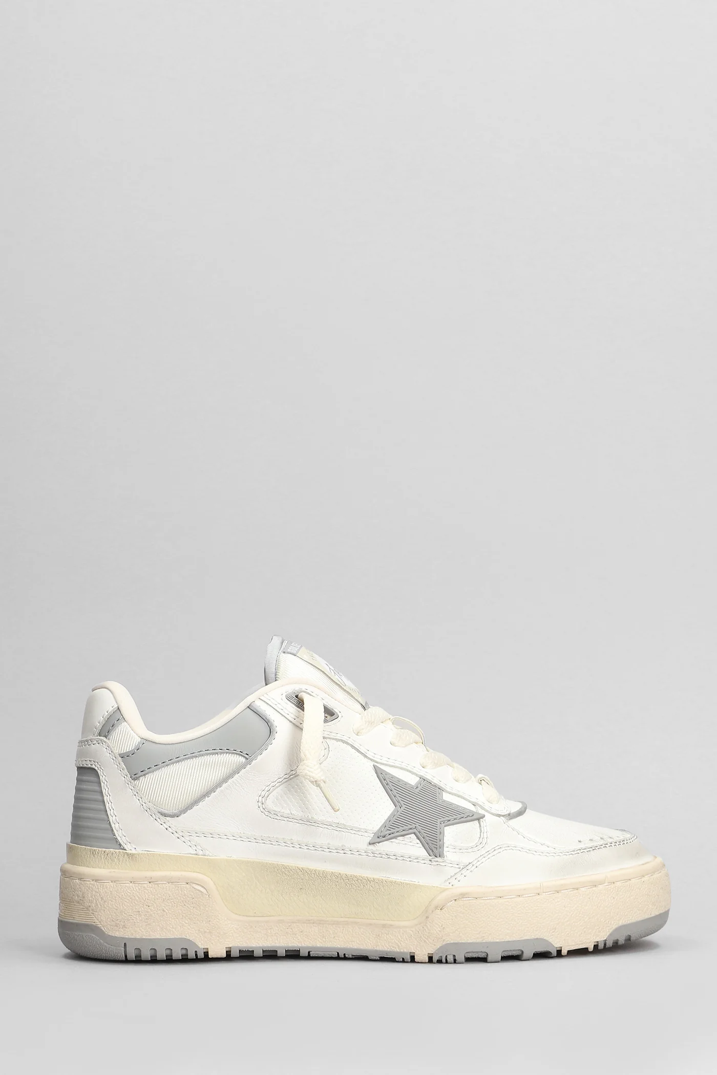 Forty 2 Sneakers in white leather and fabric