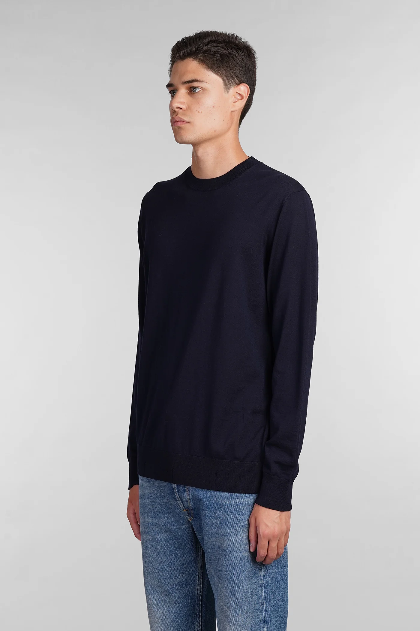 Knitwear in blue wool - Image 4