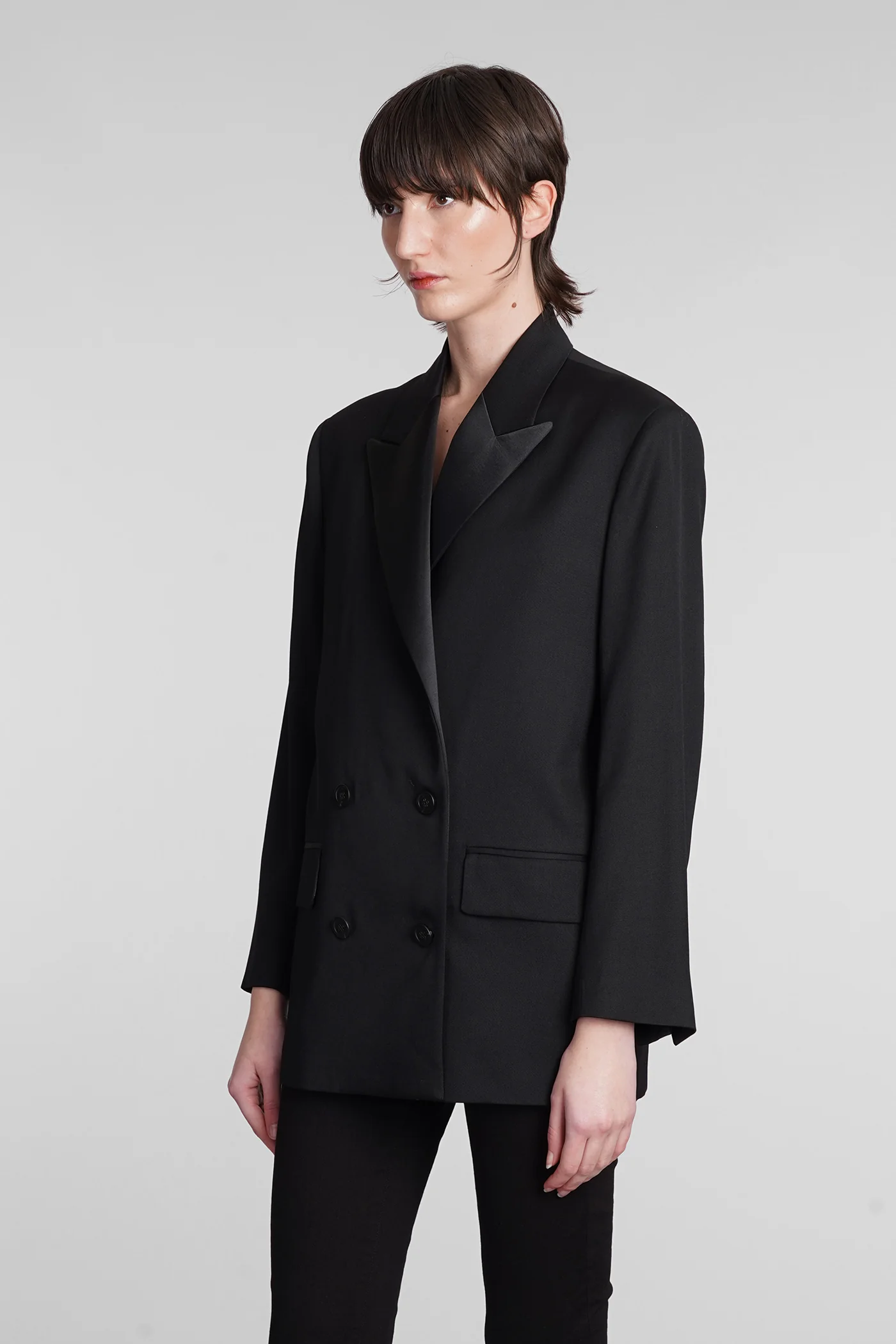 Laureen Blazer in black wool - Image 4