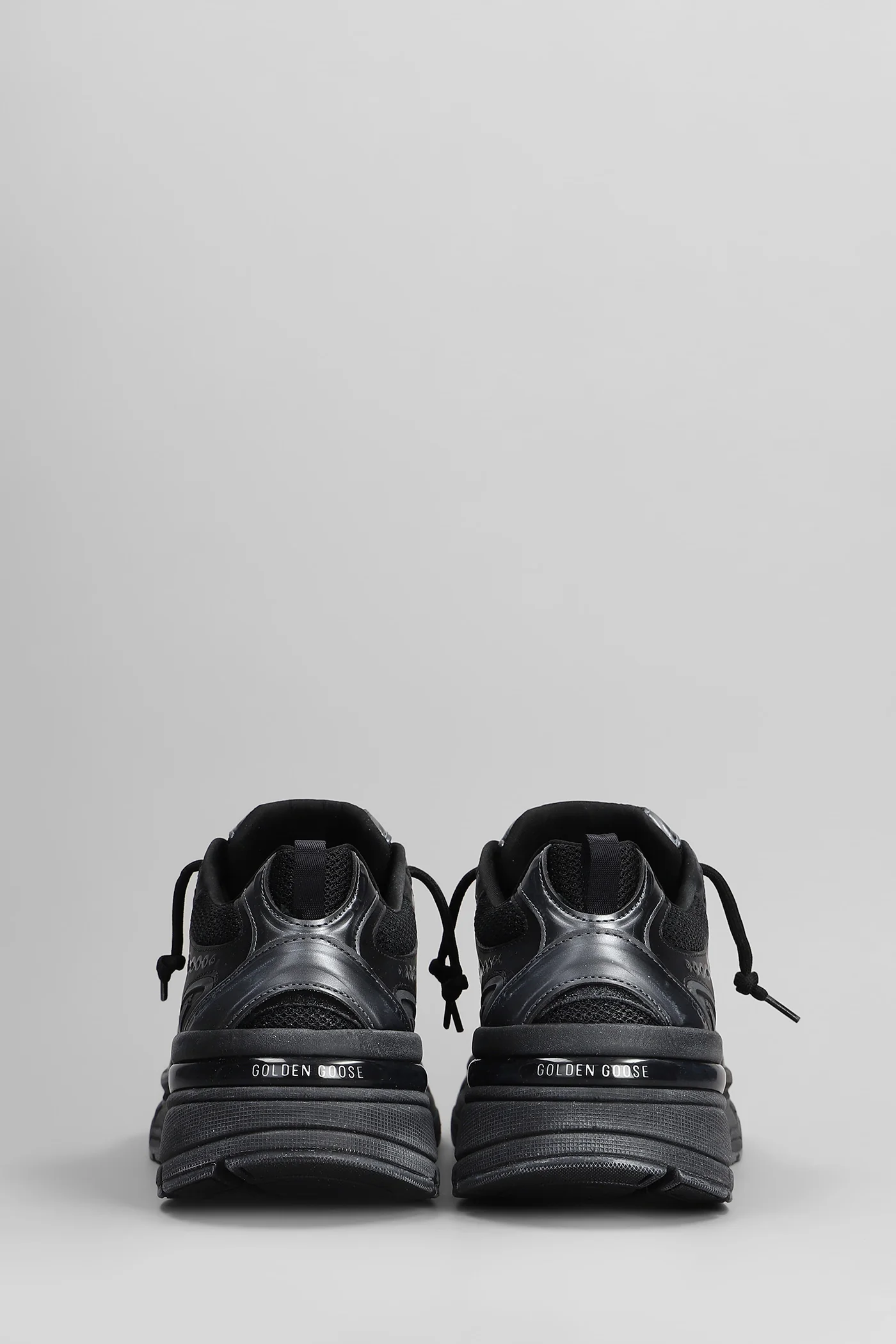 Light Star Sneakers in black leather and fabric - Image 24