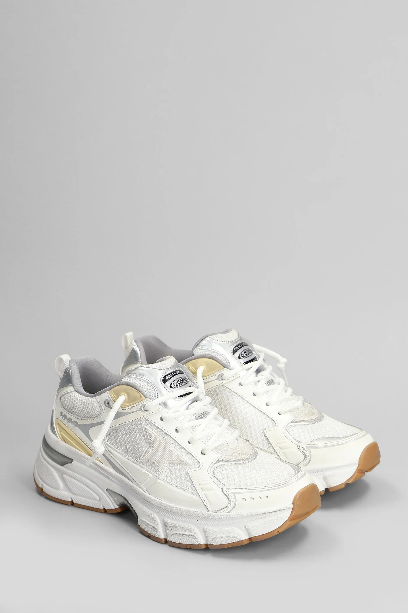 Lightstar Sneakers in white leather and fabric - Image 2