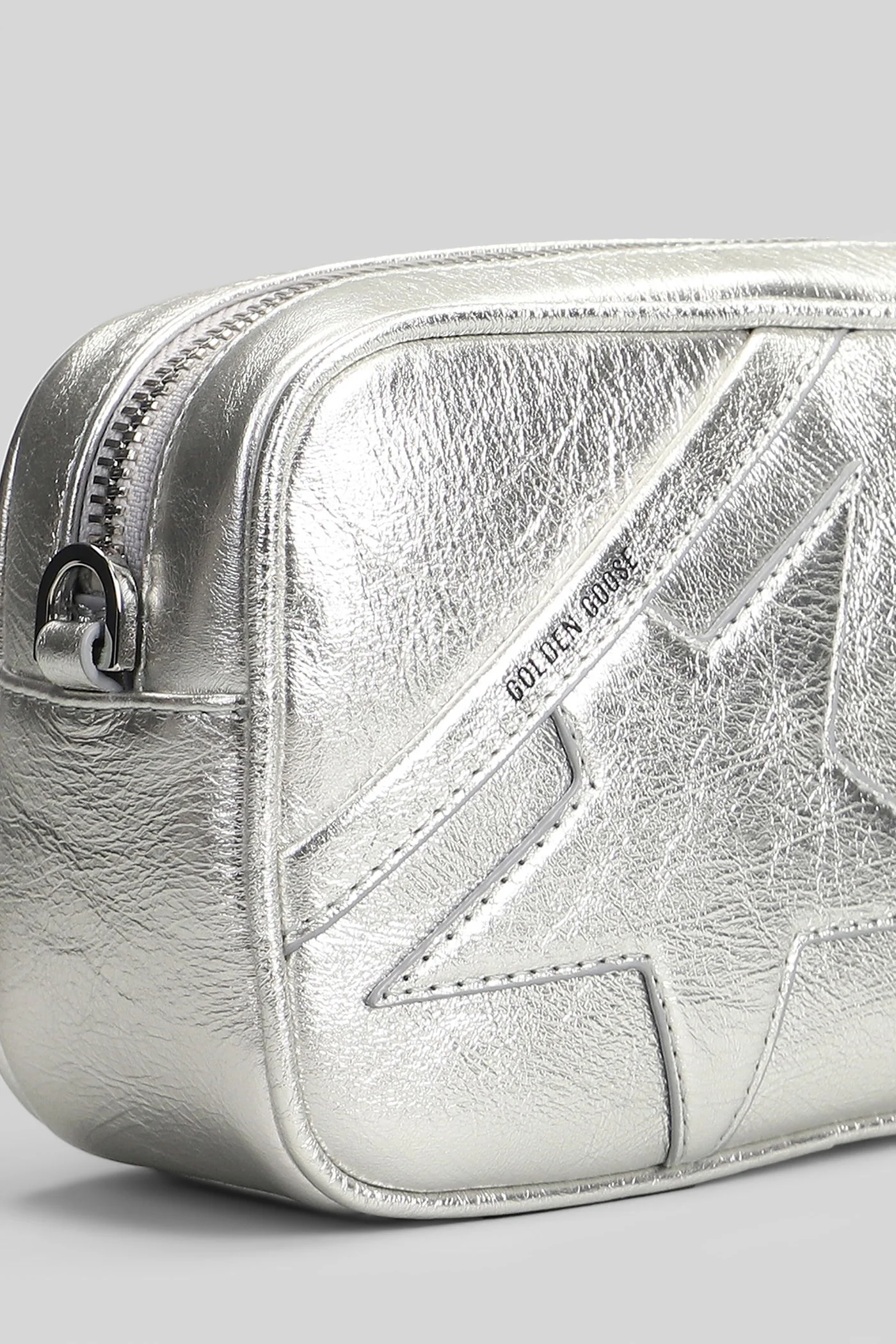 Mini Star Bag Shoulder bag in silver leather - Image 4