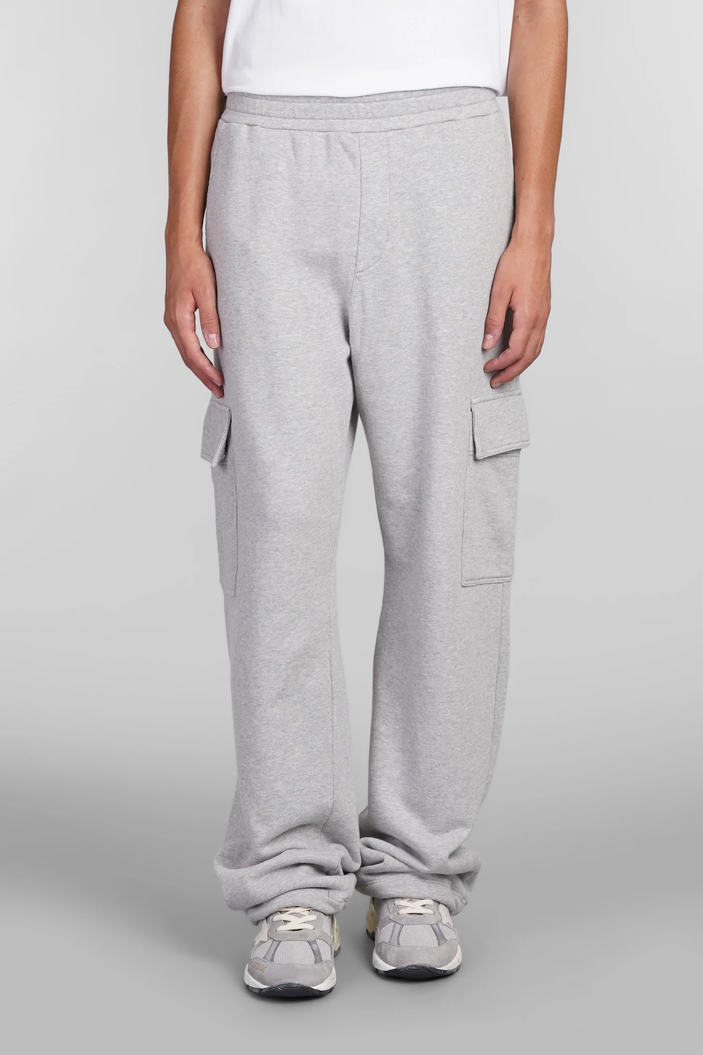 Pants in grey cotton