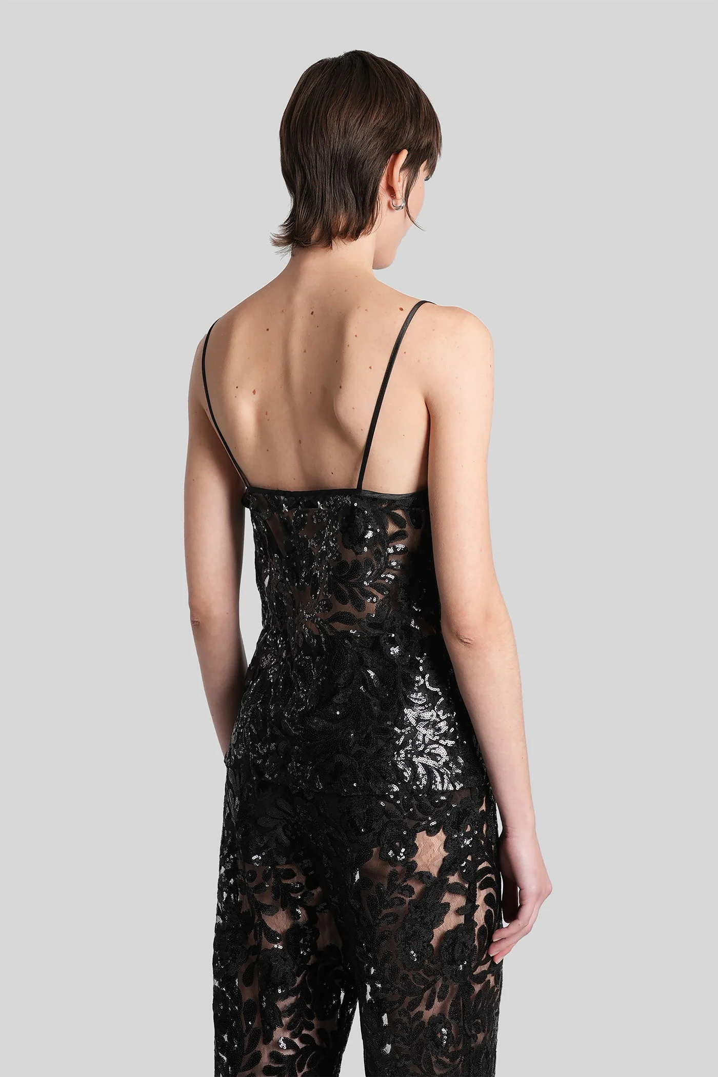 Pin Topwear in black polyester - Image 18