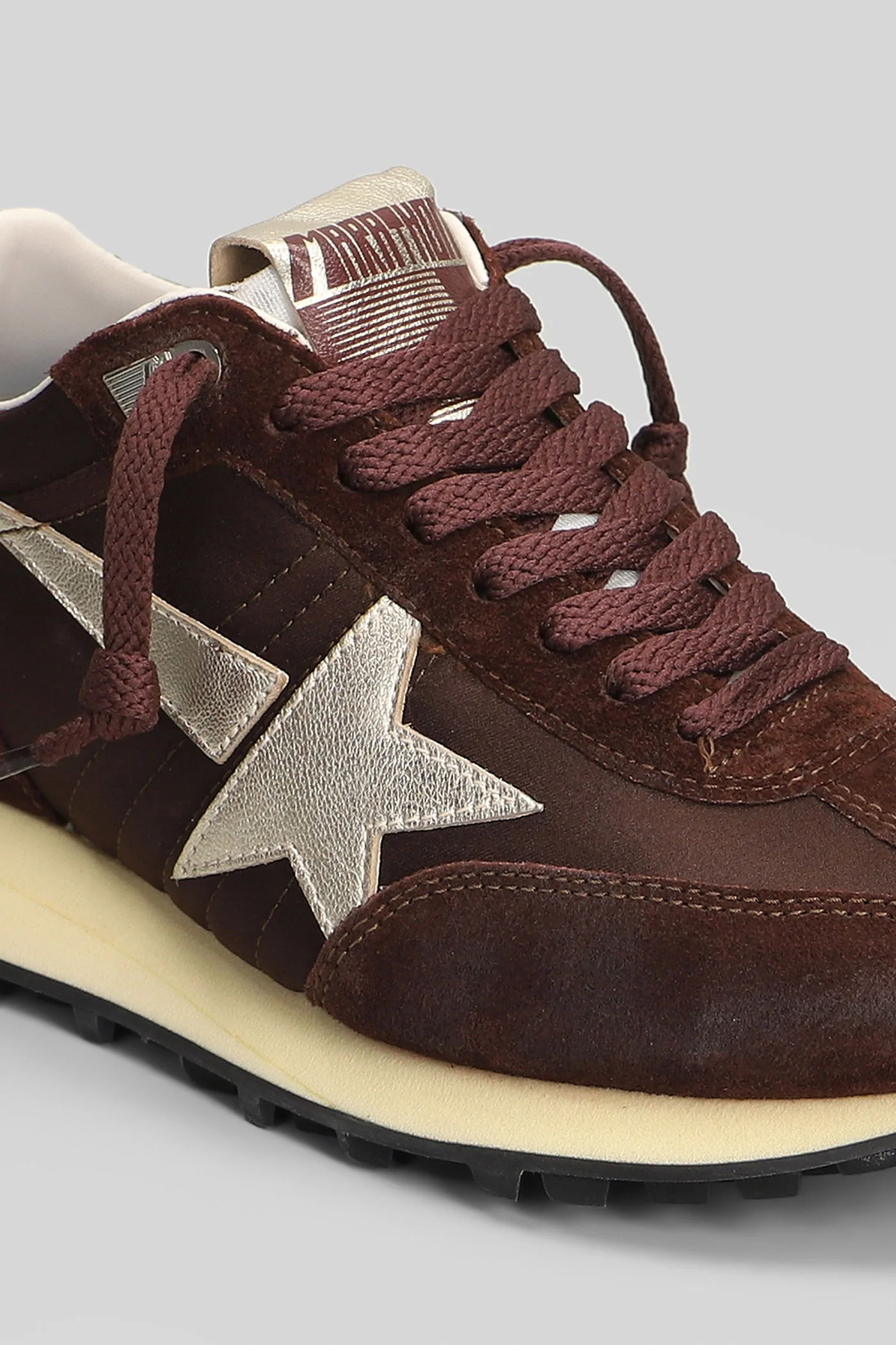 Running Marathon Sneakers in brown Suede and fabric - Image 5