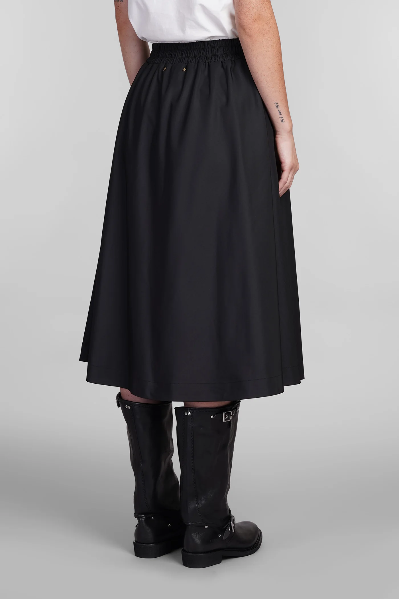 Skirt in black polyester - Image 3