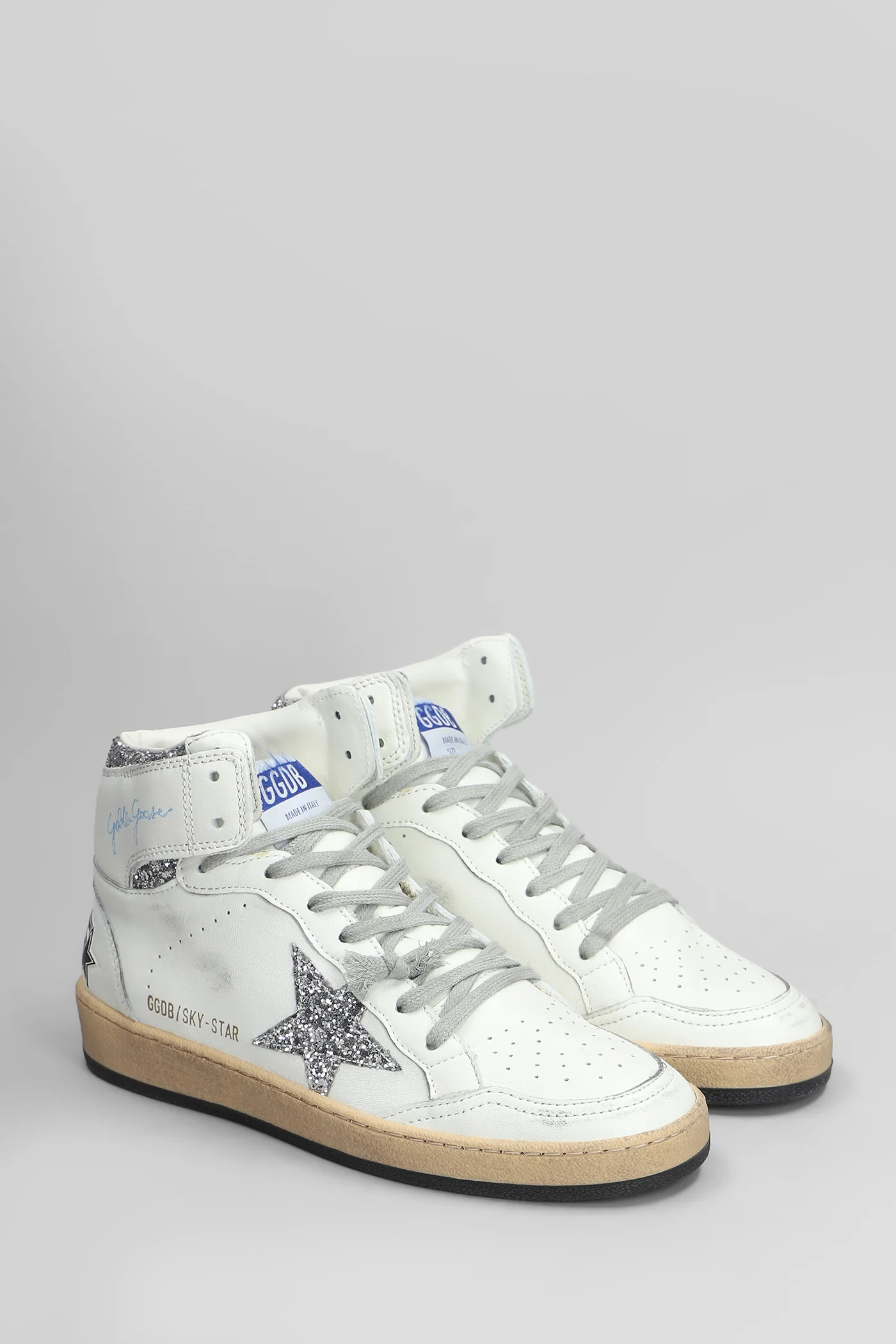 Sky Star Sneakers in white leather - Image 2