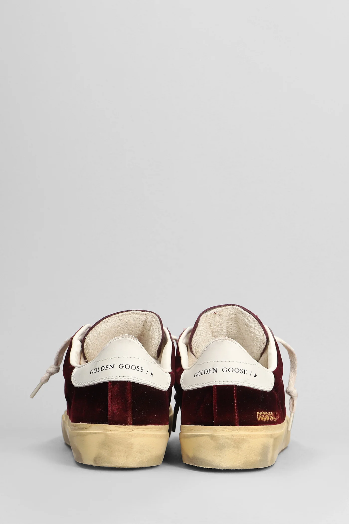 Soul Star Sneakers in bordeaux velvet - Image 4