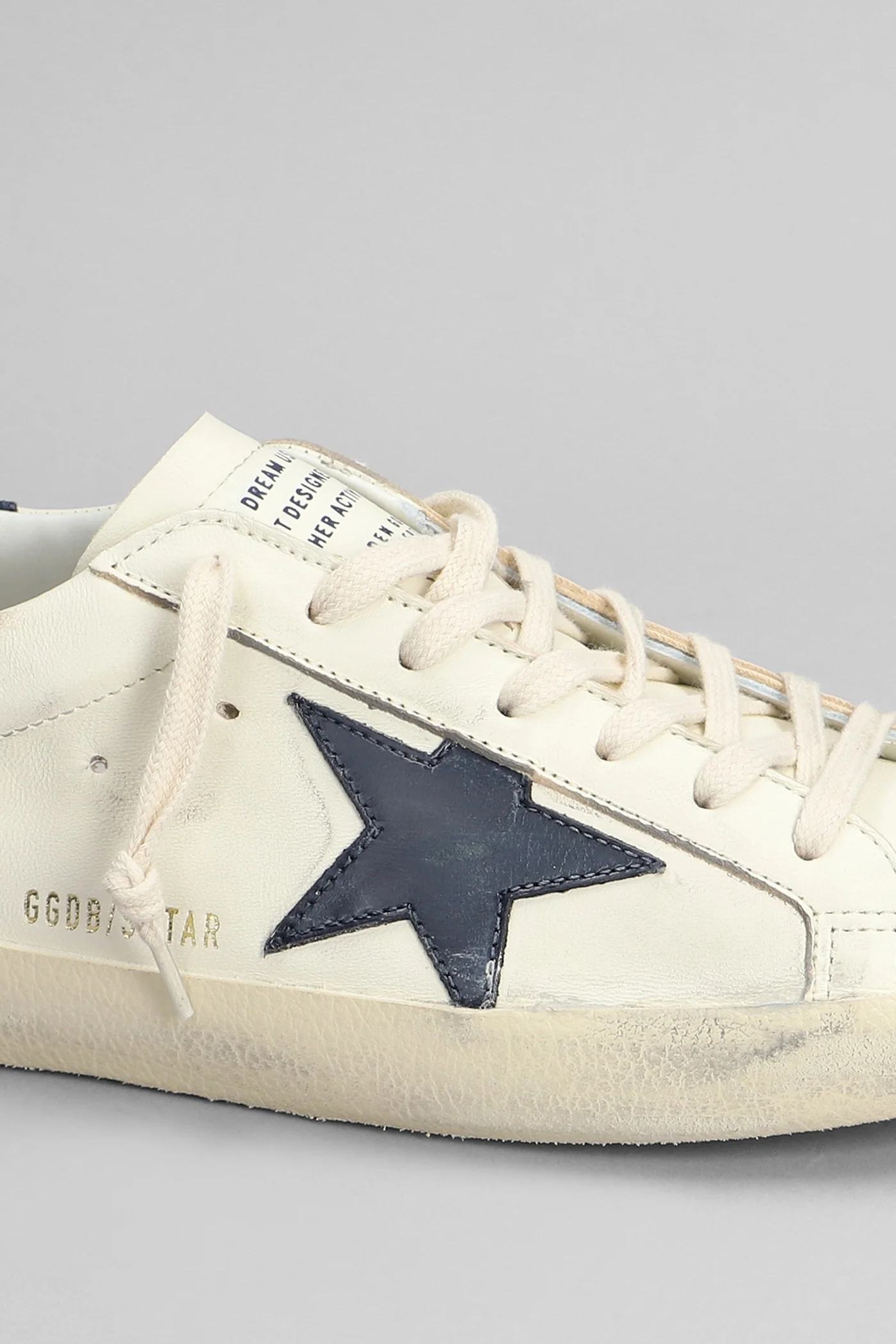 Superstar Sneakers in beige leather - Image 5