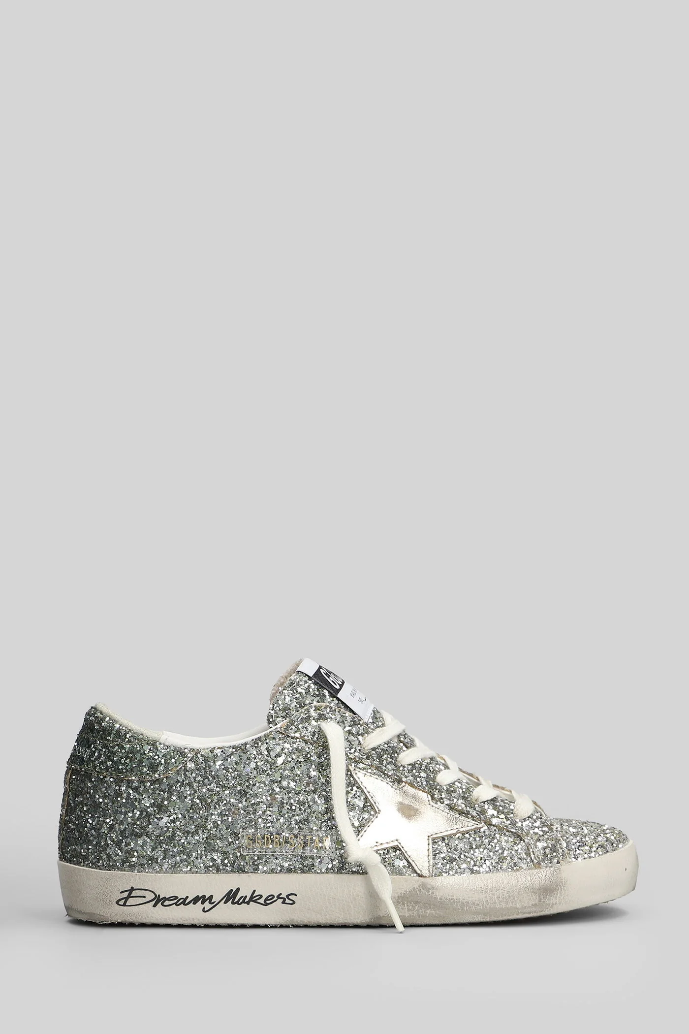 Superstar Sneakers in platinum glitter